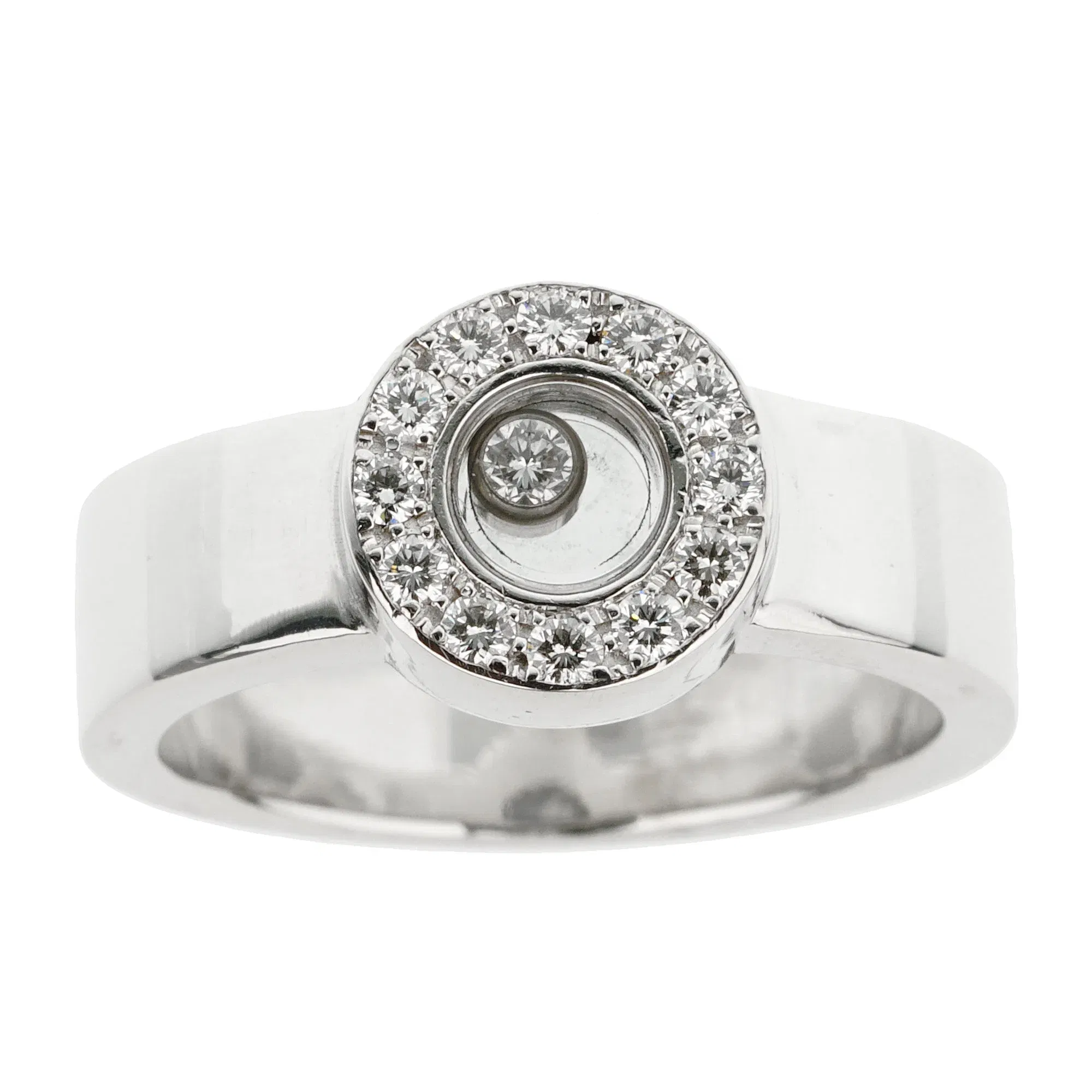 Chopard Happy Diamond 18k White Gold Cocktail Ring
