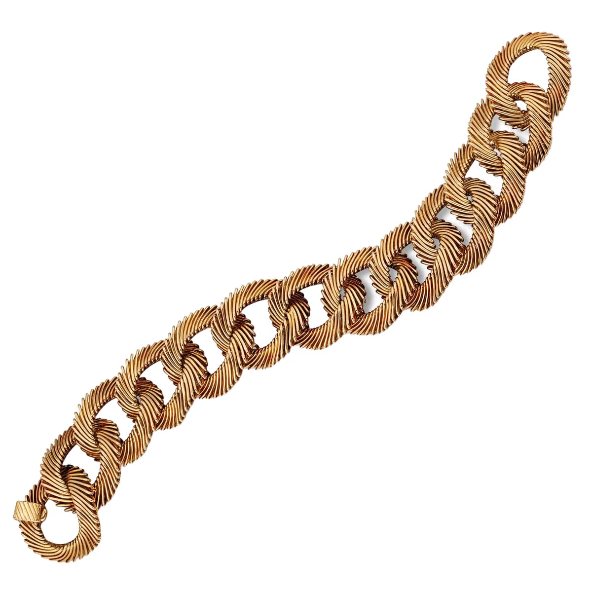 Van Cleef & Arpels Georges Lenfant Angel Hair Vintage 18k Yellow Gold Bracelet