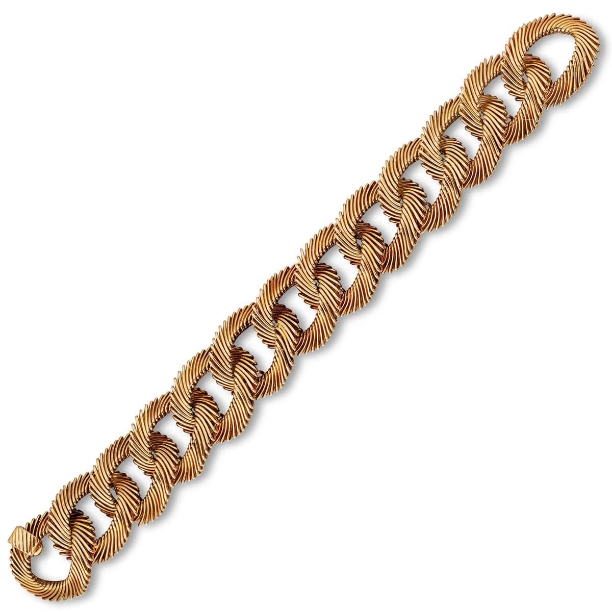 Van Cleef & Arpels Georges Lenfant Angel Hair Vintage 18k Yellow Gold Bracelet