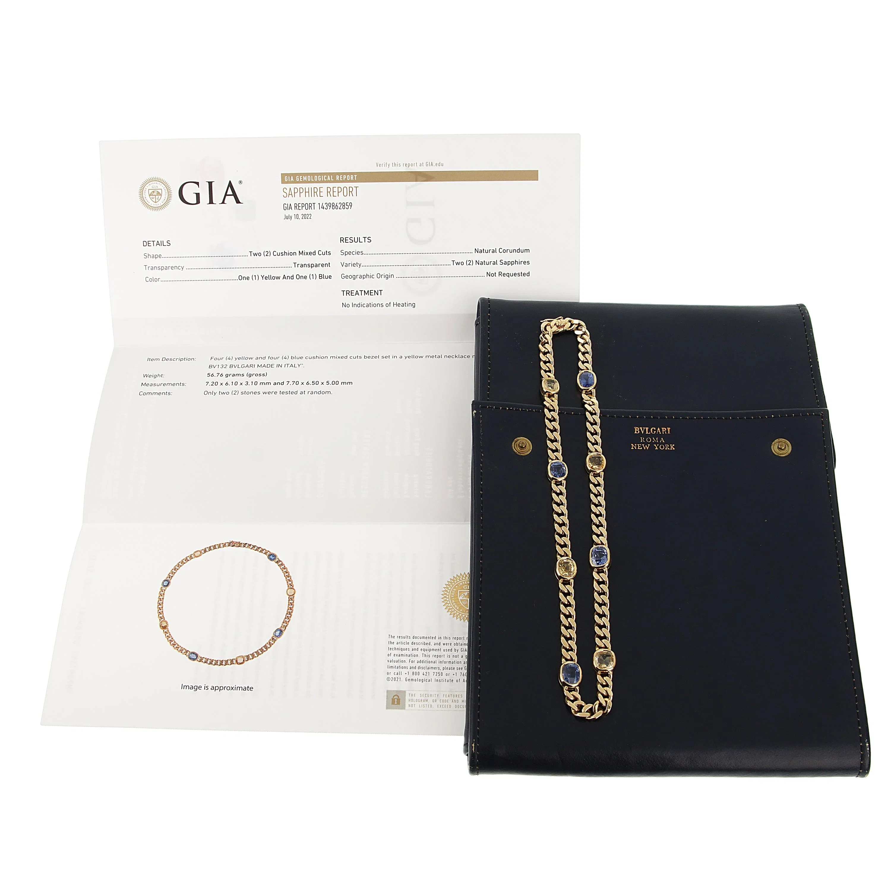 Bvlgari Vintage Sapphire 18k Yellow Gold Choker Necklace