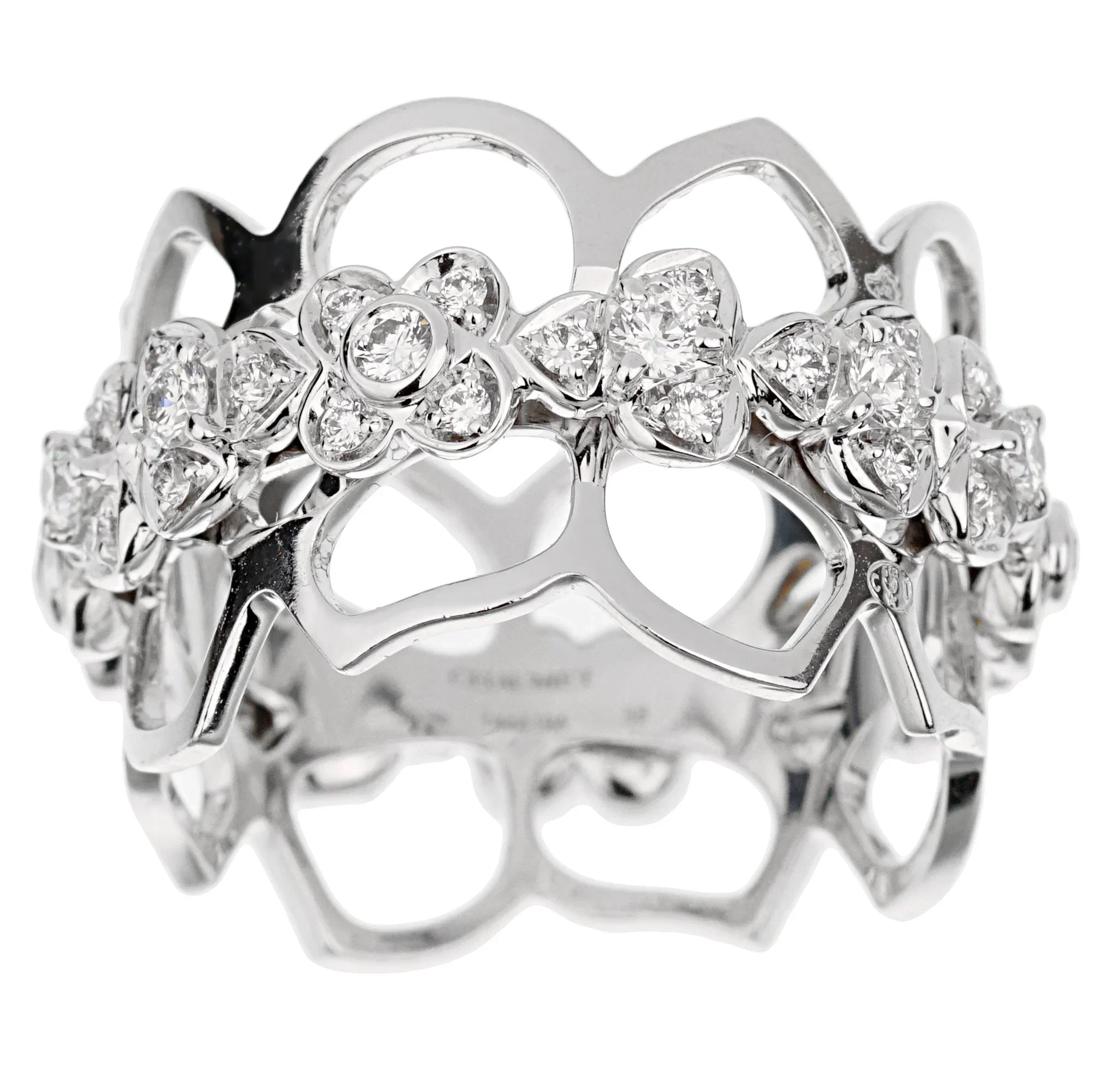 Chaumet Hortensia Diamond 18k White Gold Eternity Cocktail Ring