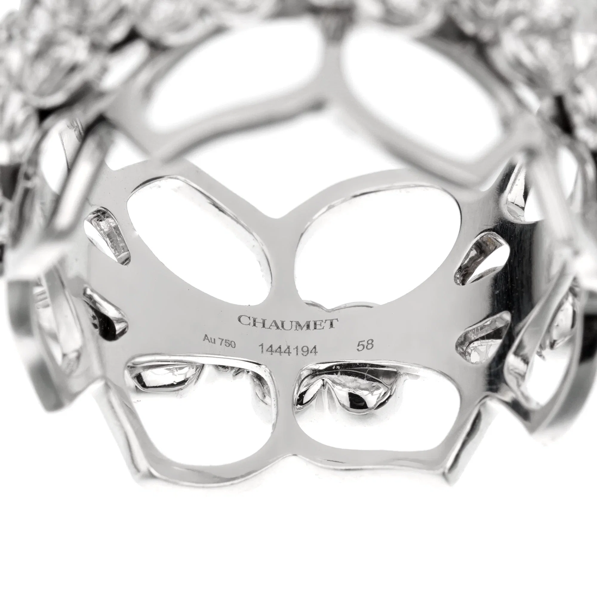 Chaumet Hortensia Diamond 18k White Gold Eternity Cocktail Ring