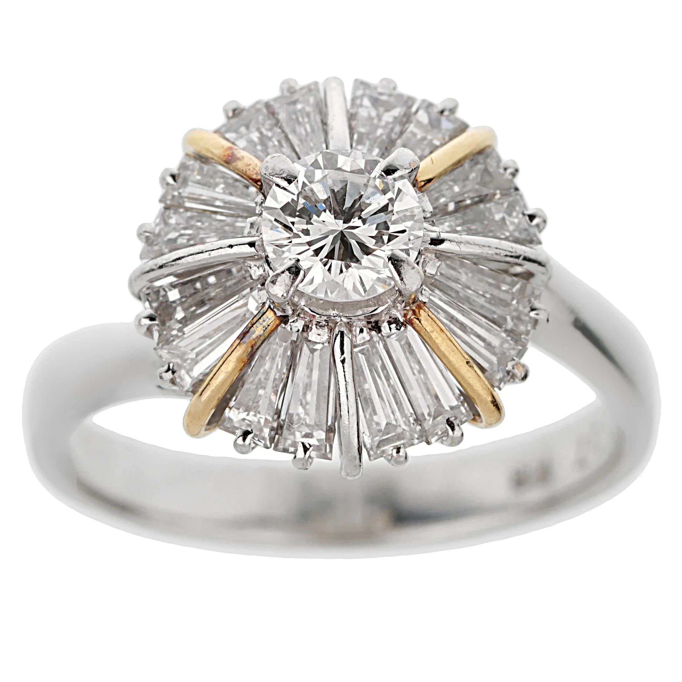 Mikimoto Ballerina Platinum Diamond Cocktail Ring Size 5 3/4