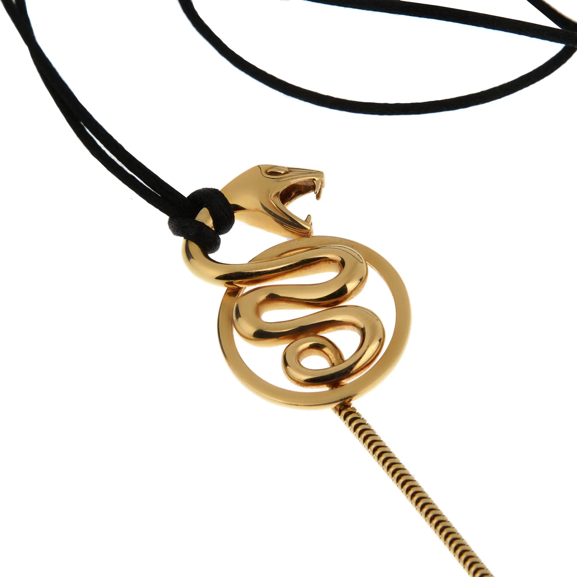 Boucheron Kaa Snake 18k Yellow Gold Serpent Necklace