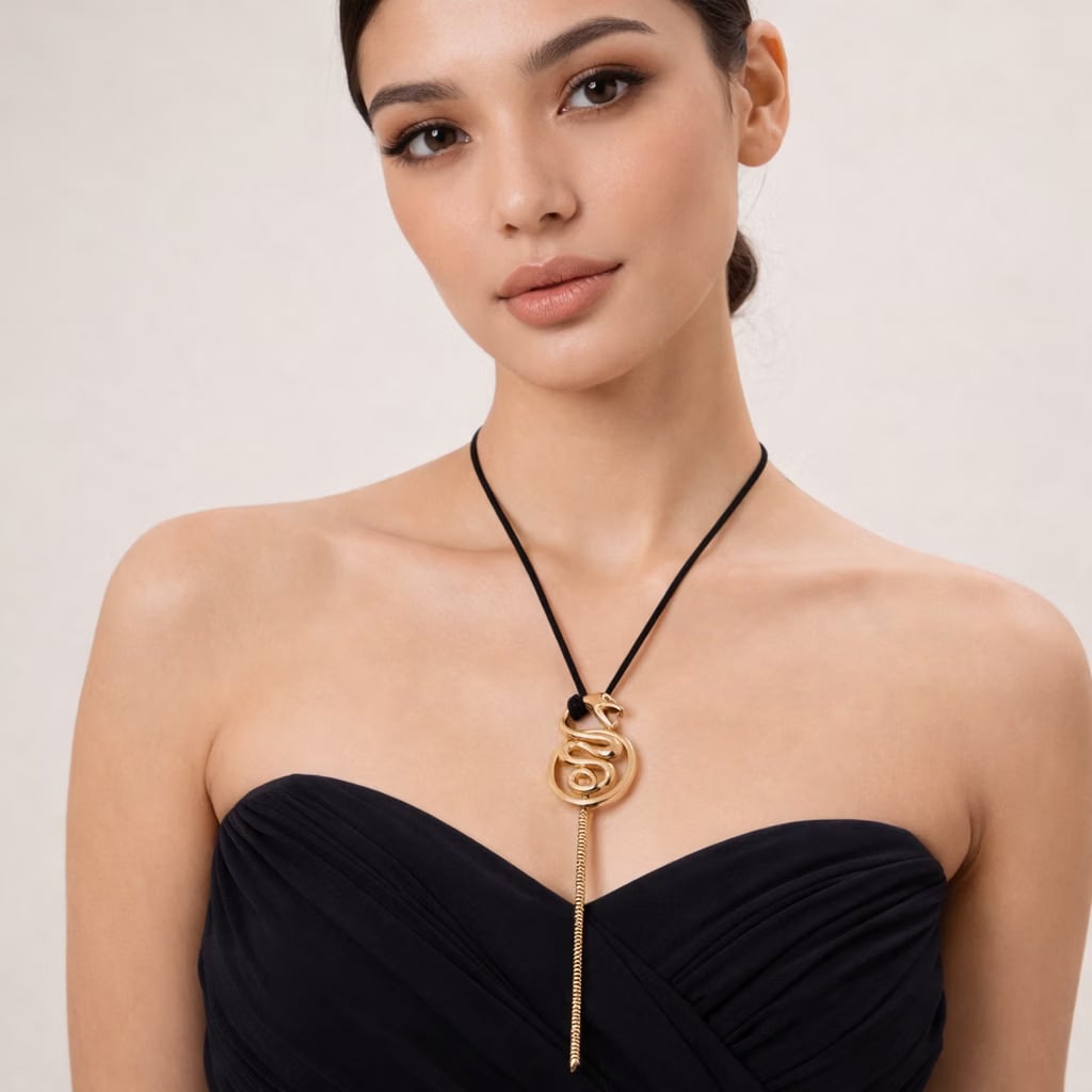 Boucheron Kaa Snake 18k Yellow Gold Serpent Necklace