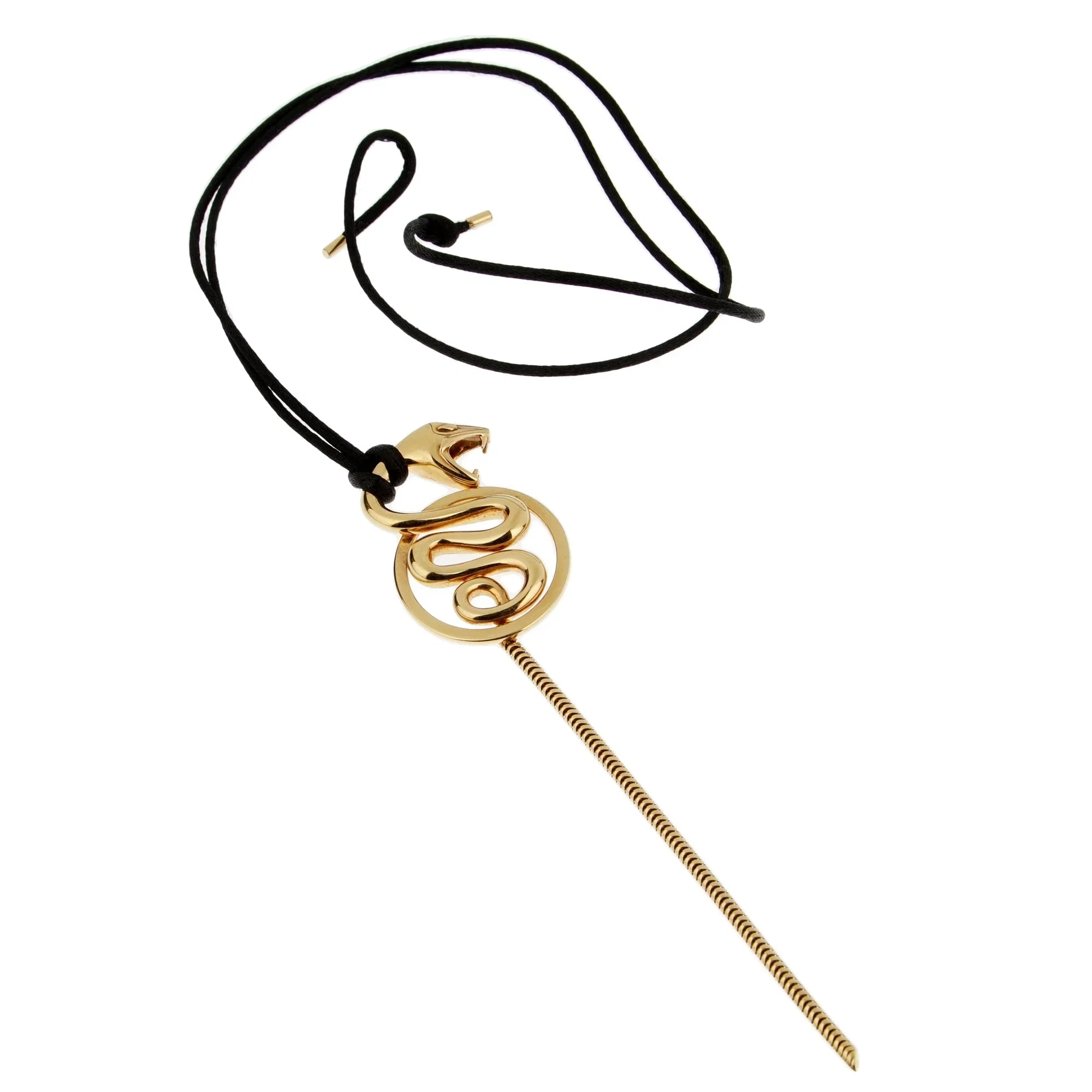 Boucheron Kaa Snake 18k Yellow Gold Serpent Necklace