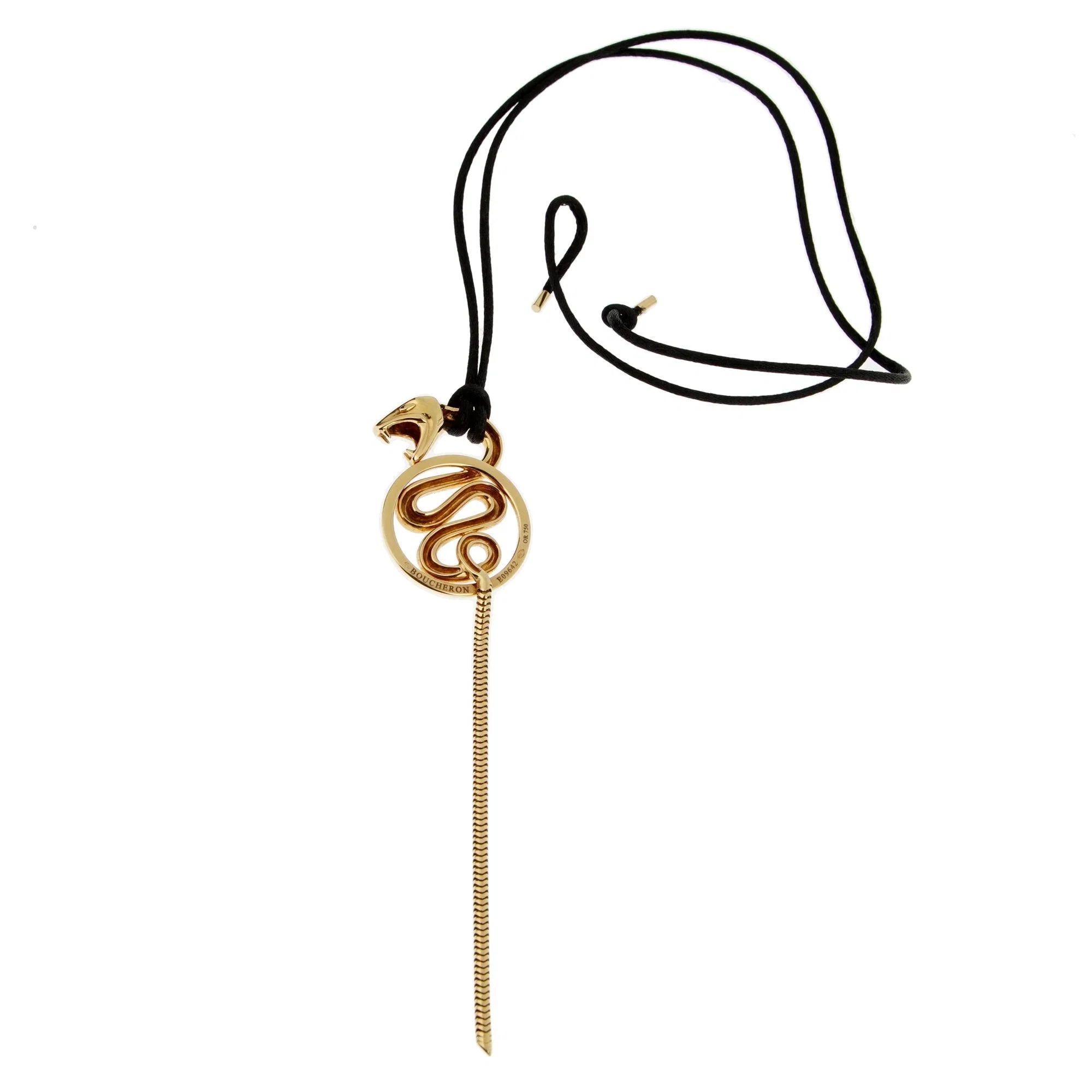 Boucheron Kaa Snake 18k Yellow Gold Serpent Necklace