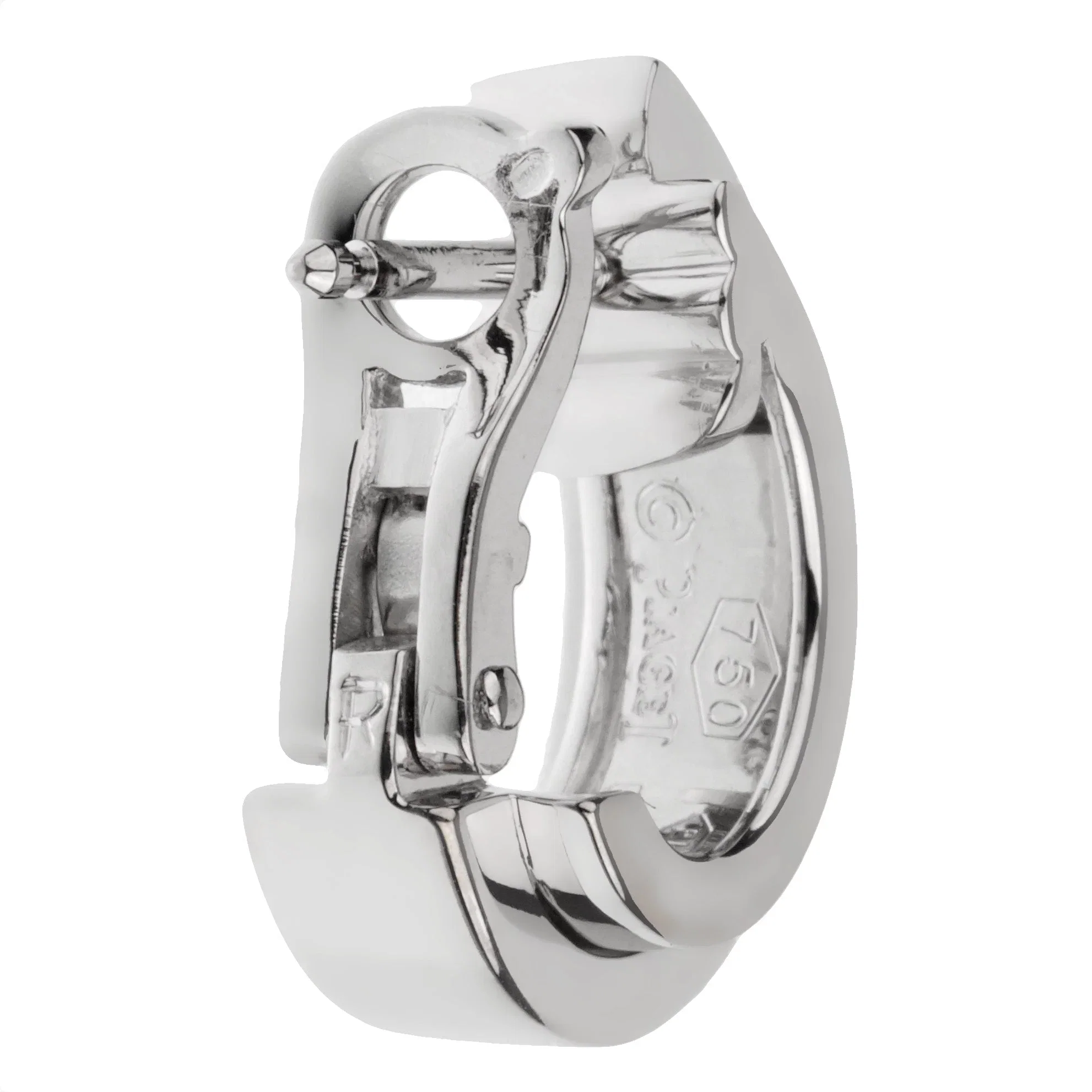 Piaget Possesion Diamond 18k White Gold Hoop Earrings