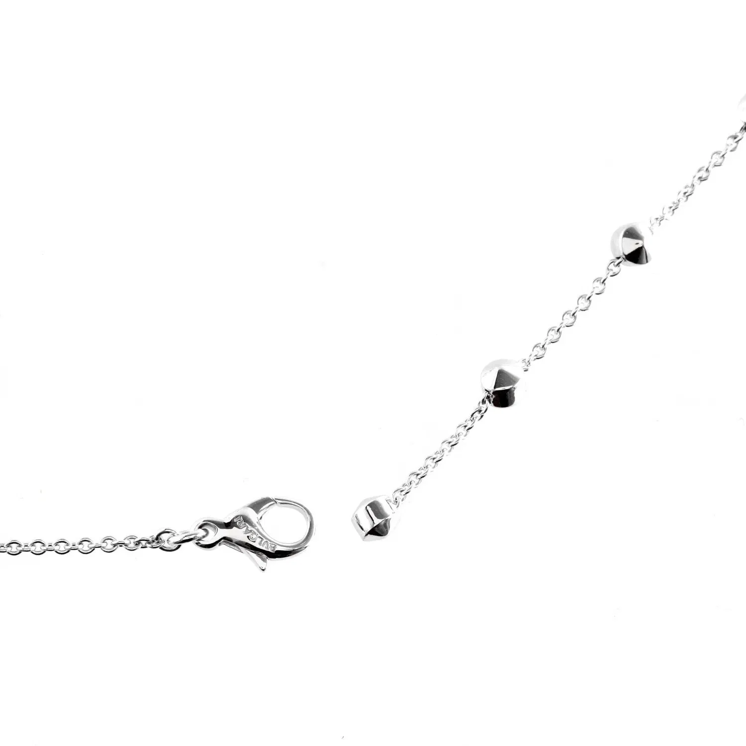 Bvlgari Bulgari Lucea 18k White Gold Diamond Drop Pendant Necklace