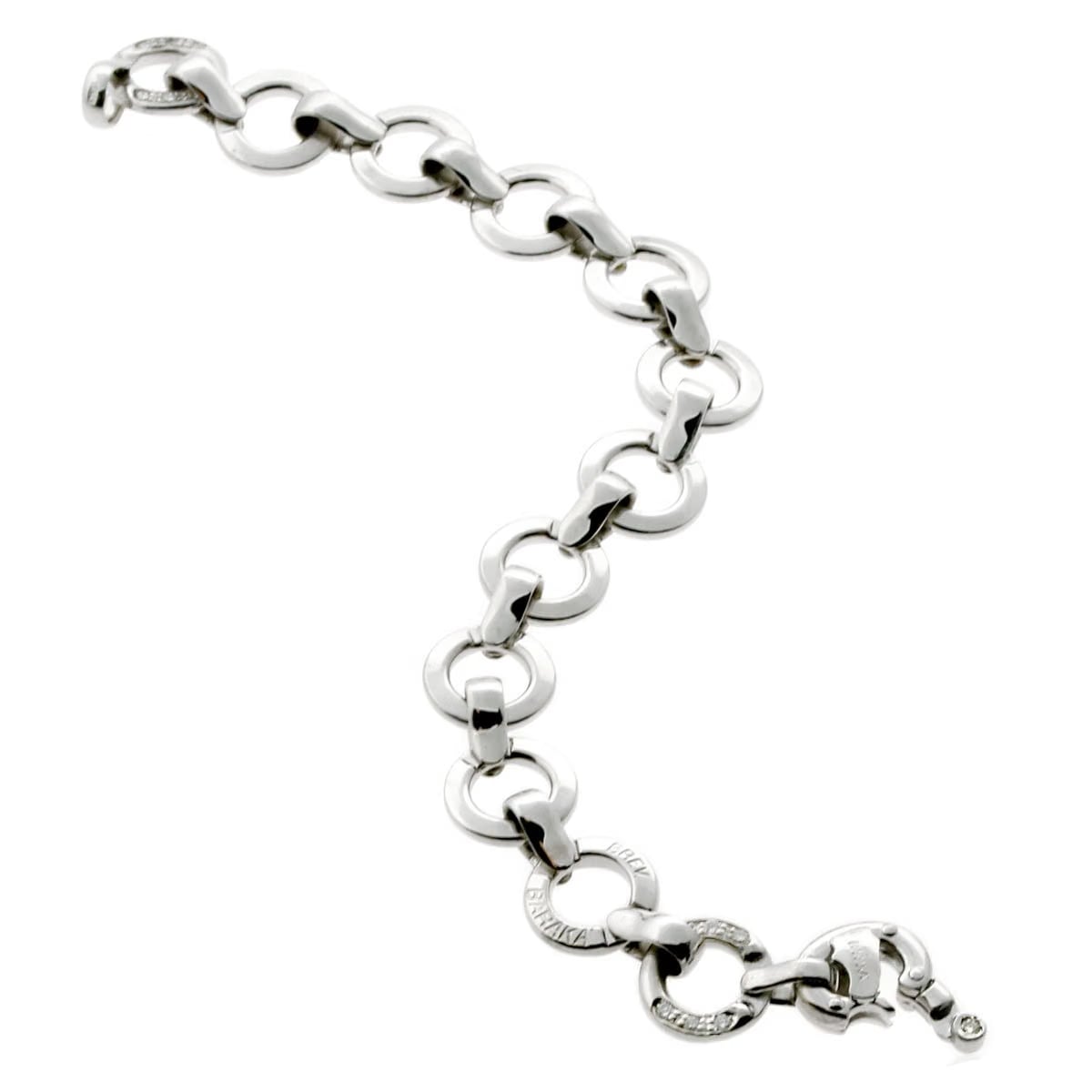 Baraka Diamond 18k White Gold Chain Link Bracelet