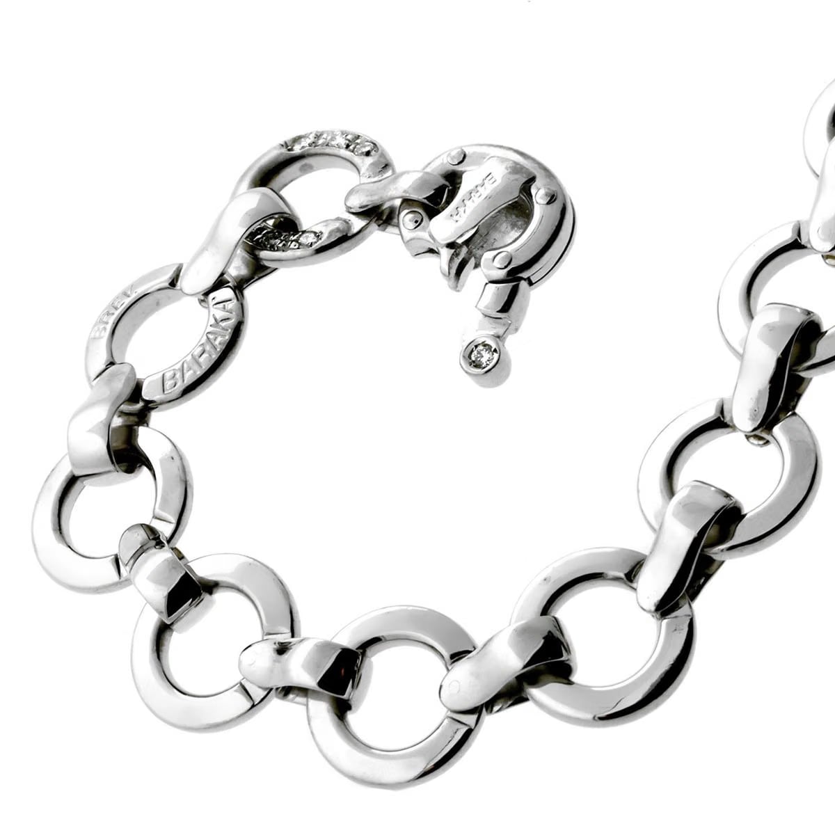 Baraka Diamond 18k White Gold Chain Link Bracelet