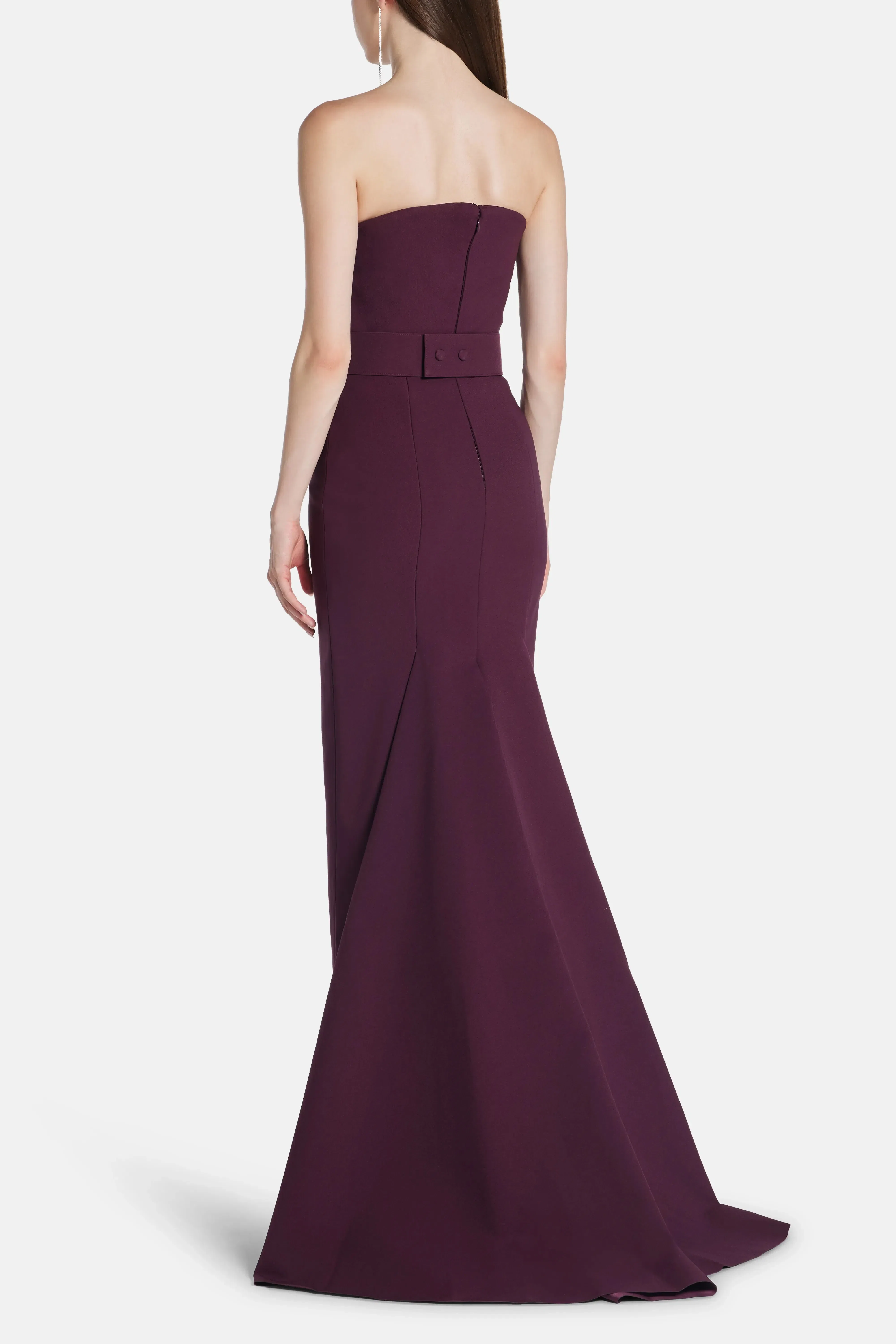 Solace London Citra Evening Gown in Burgundy