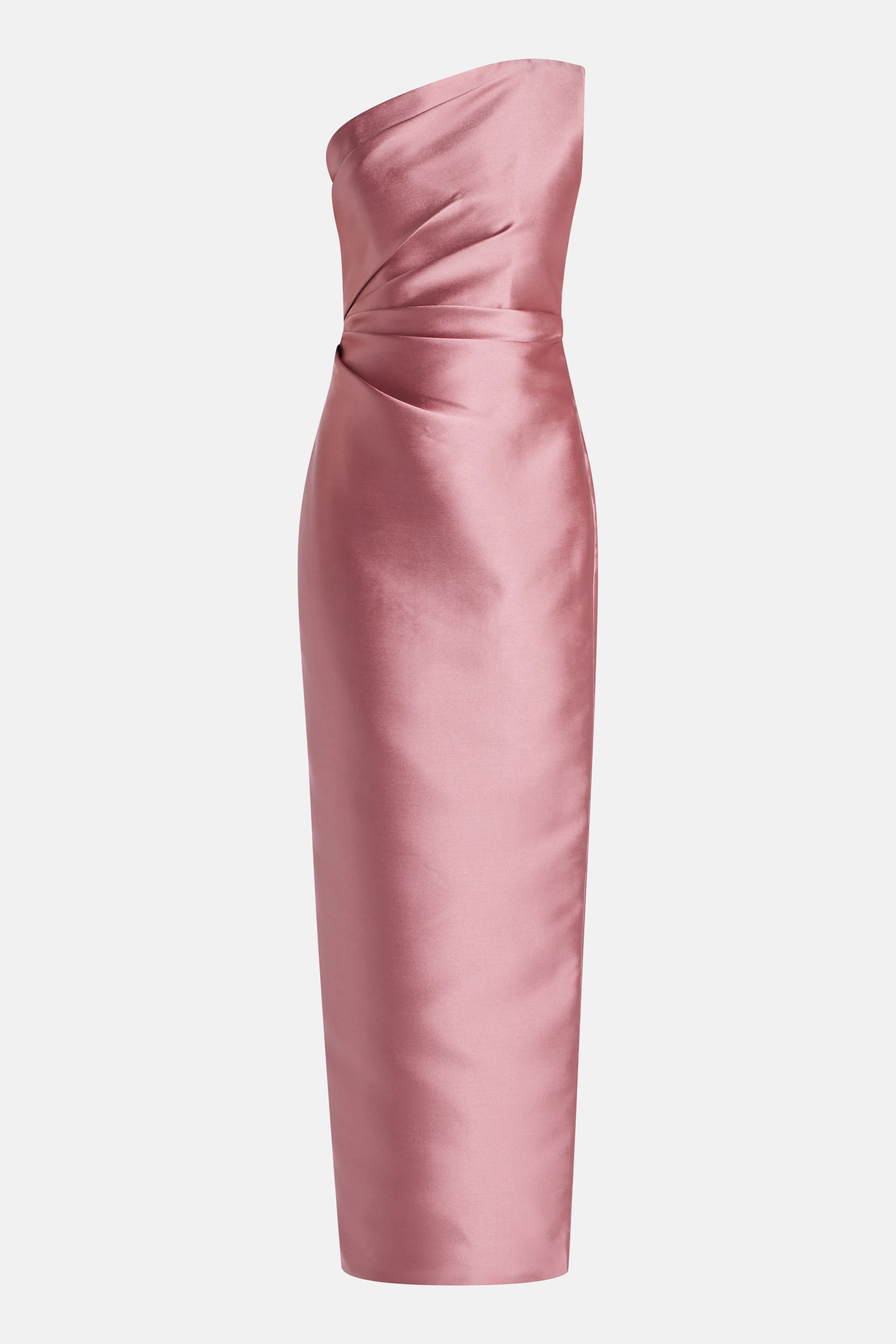 Solace London Kira One Shoulder Evening Dress in Pink