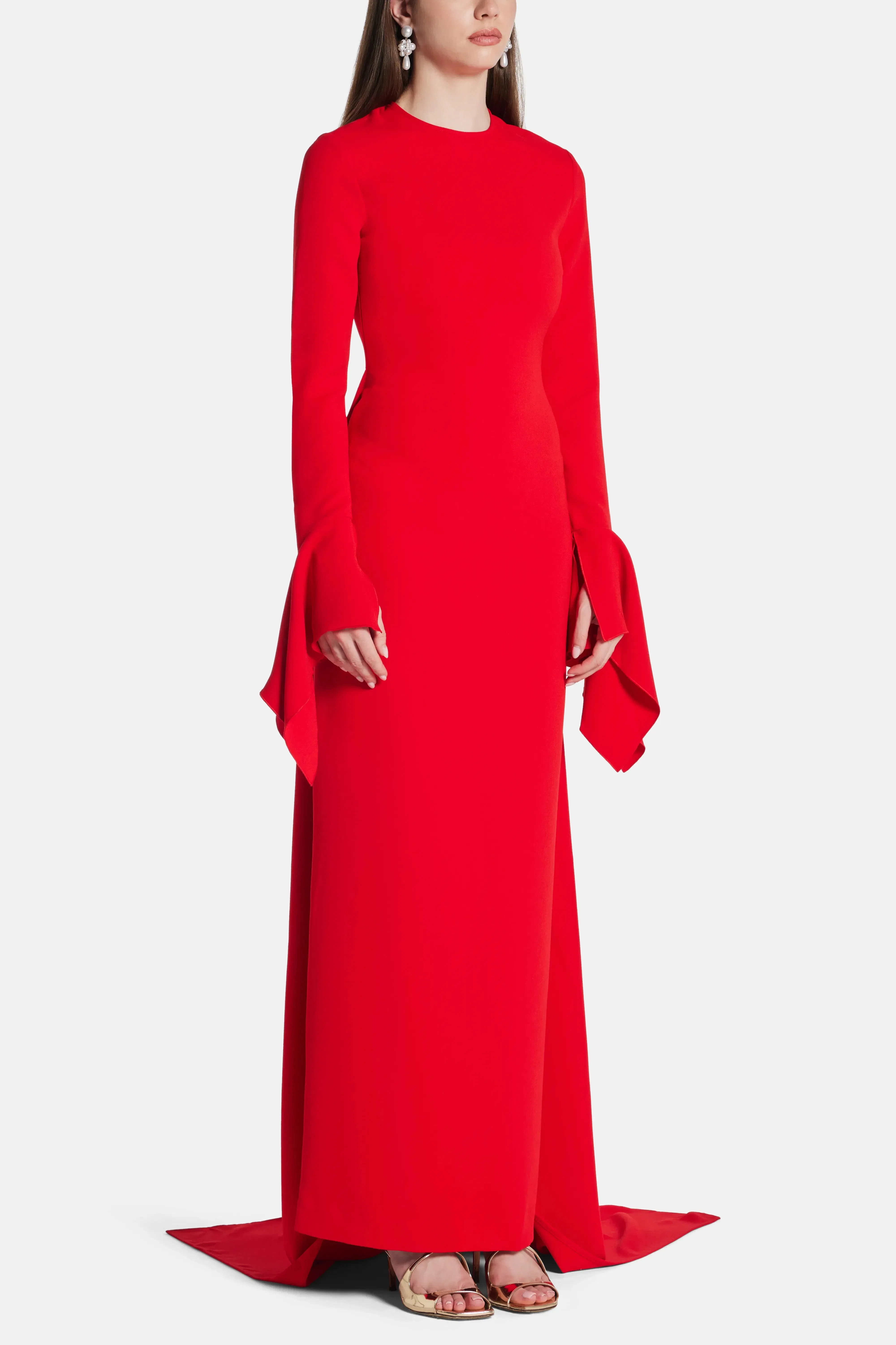 Solace London Blake Evening Dress in Red