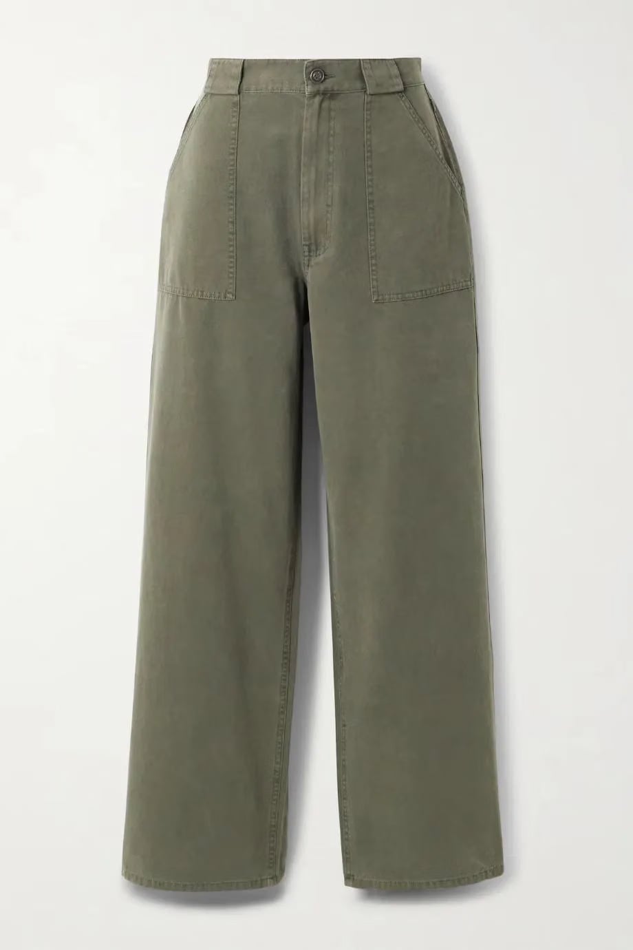 ANINE BING Grayson Cotton Cargo Pants in Green