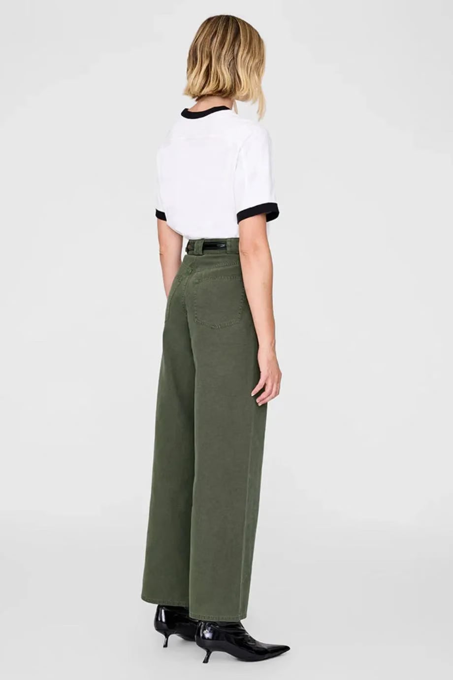ANINE BING Grayson Cotton Cargo Pants in Green
