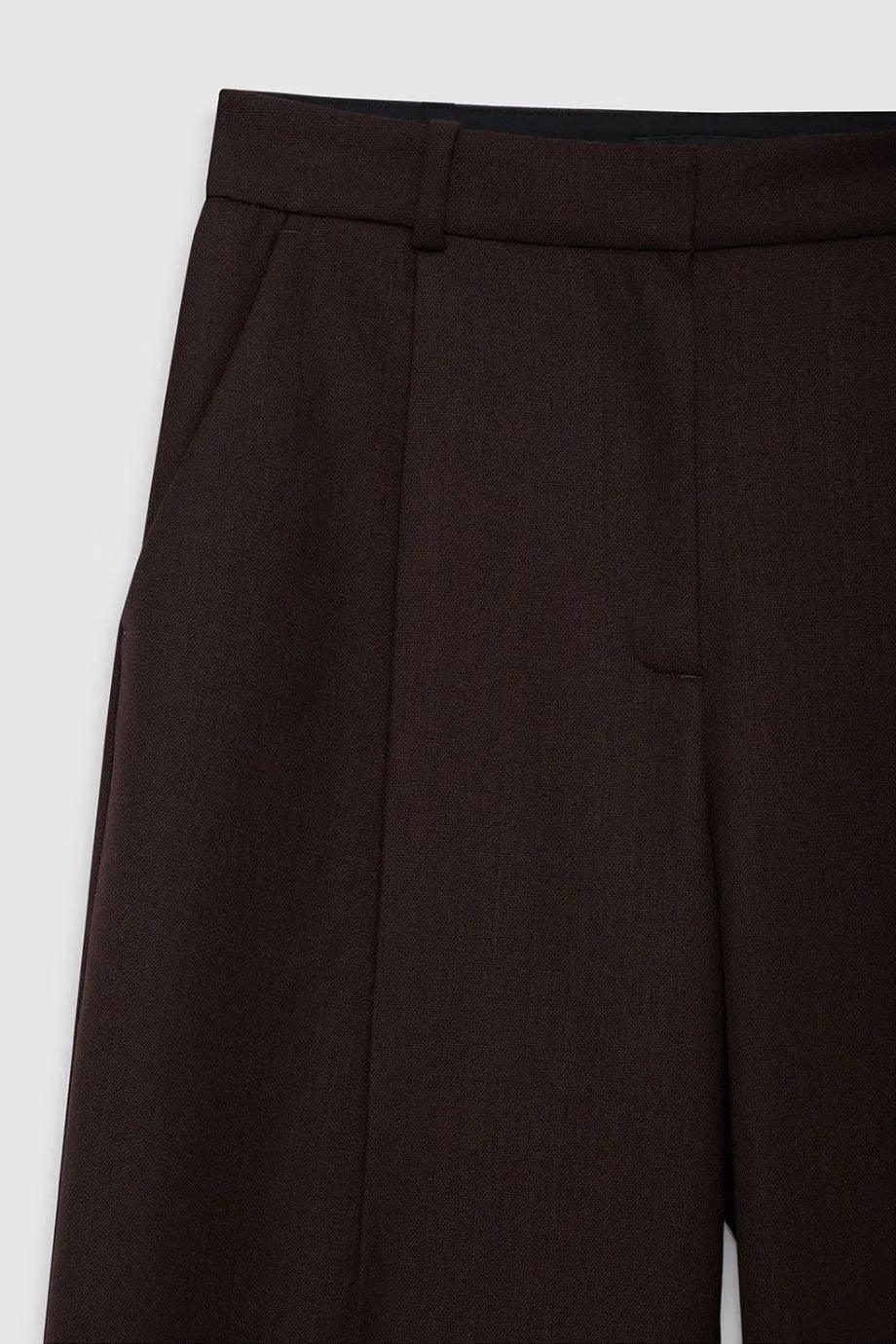 ANINE BING Trent Wool Trousers in Brown