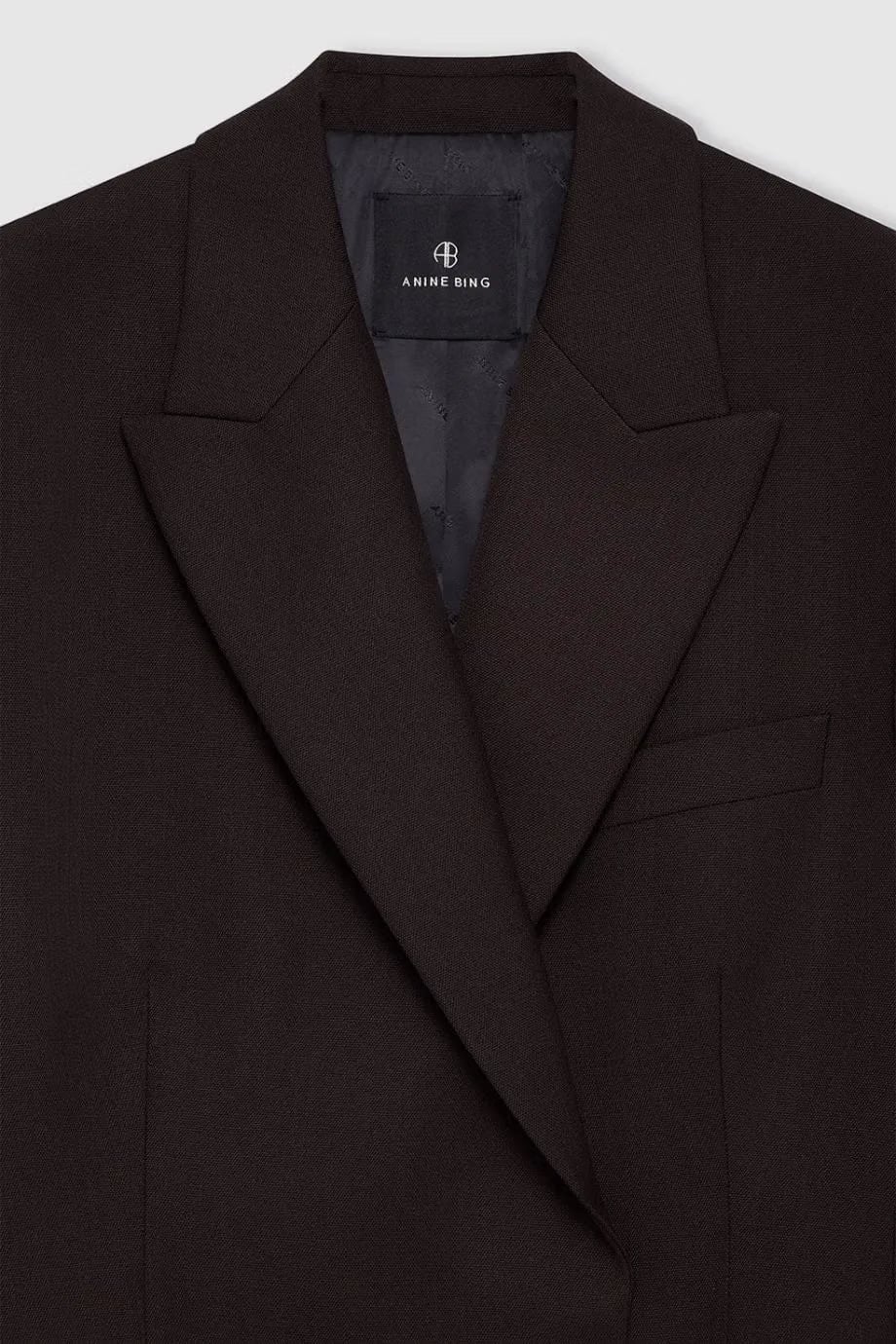 ANINE BING Aretha Wool Blazer in Brown