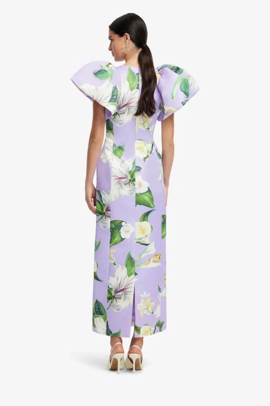 Leo Lin Lucinda Floral Lily Blossom Maxi Dress in Purple
