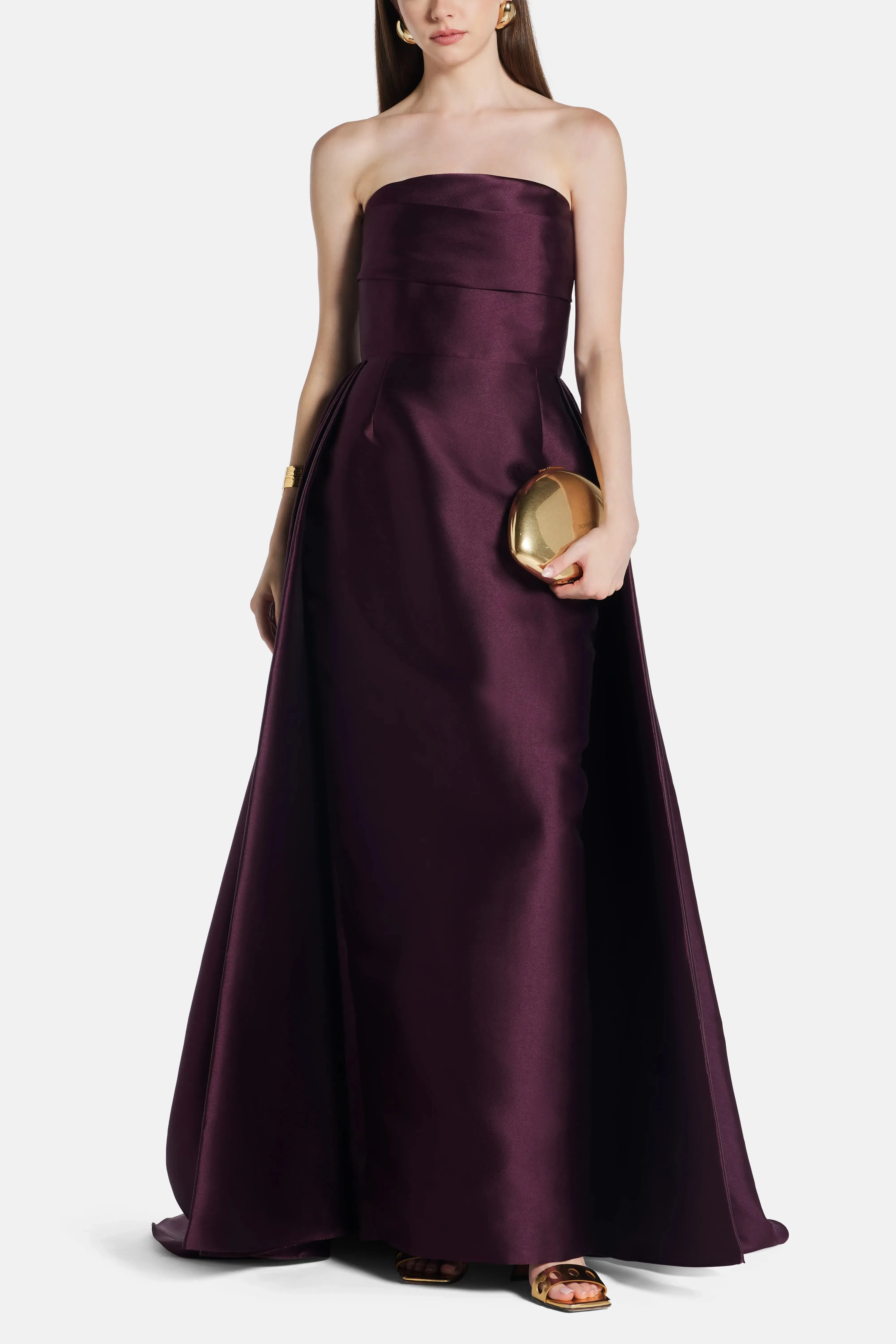 Solace London Tiffany Evening Gown in Burgundy