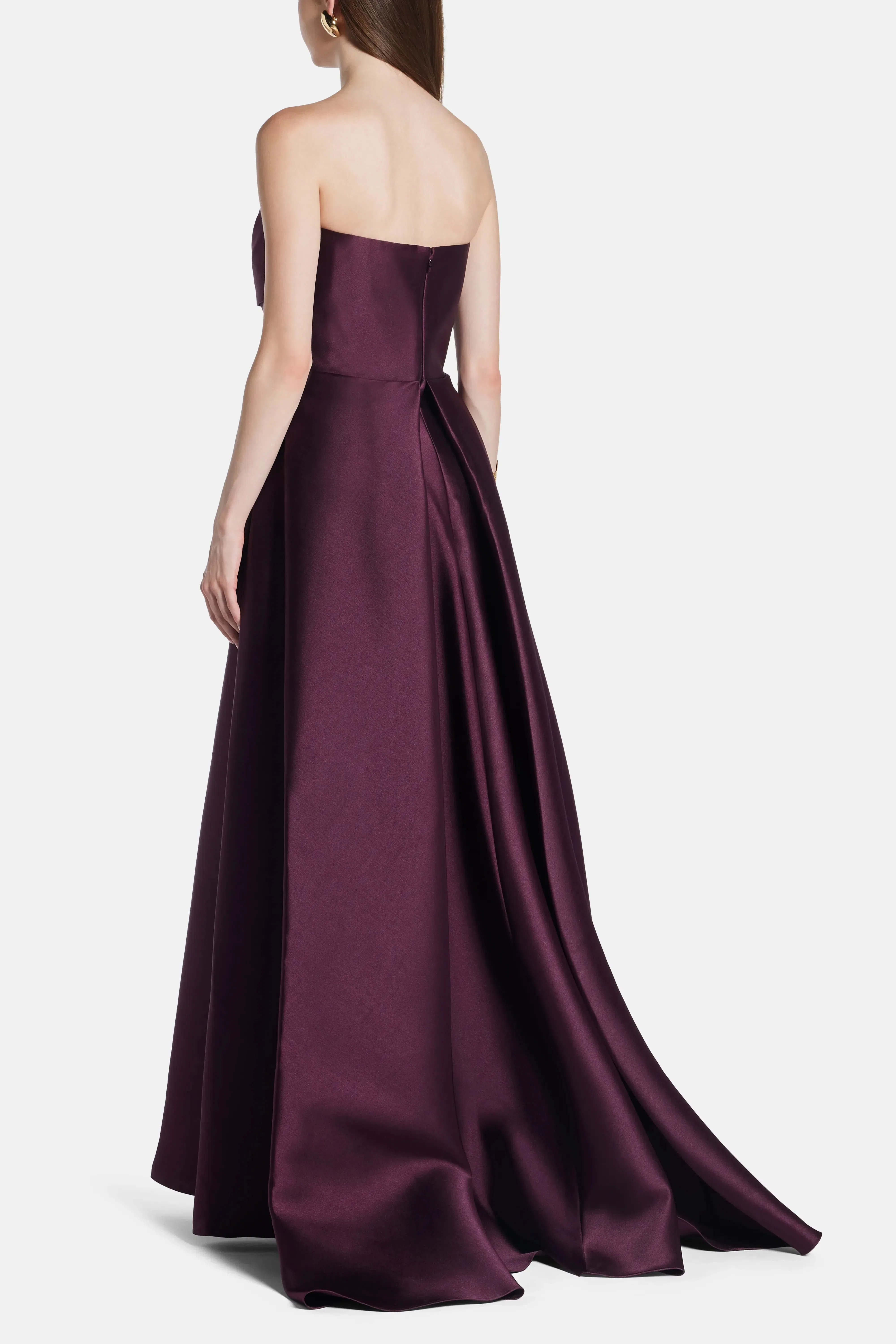 Solace London Tiffany Evening Gown in Burgundy