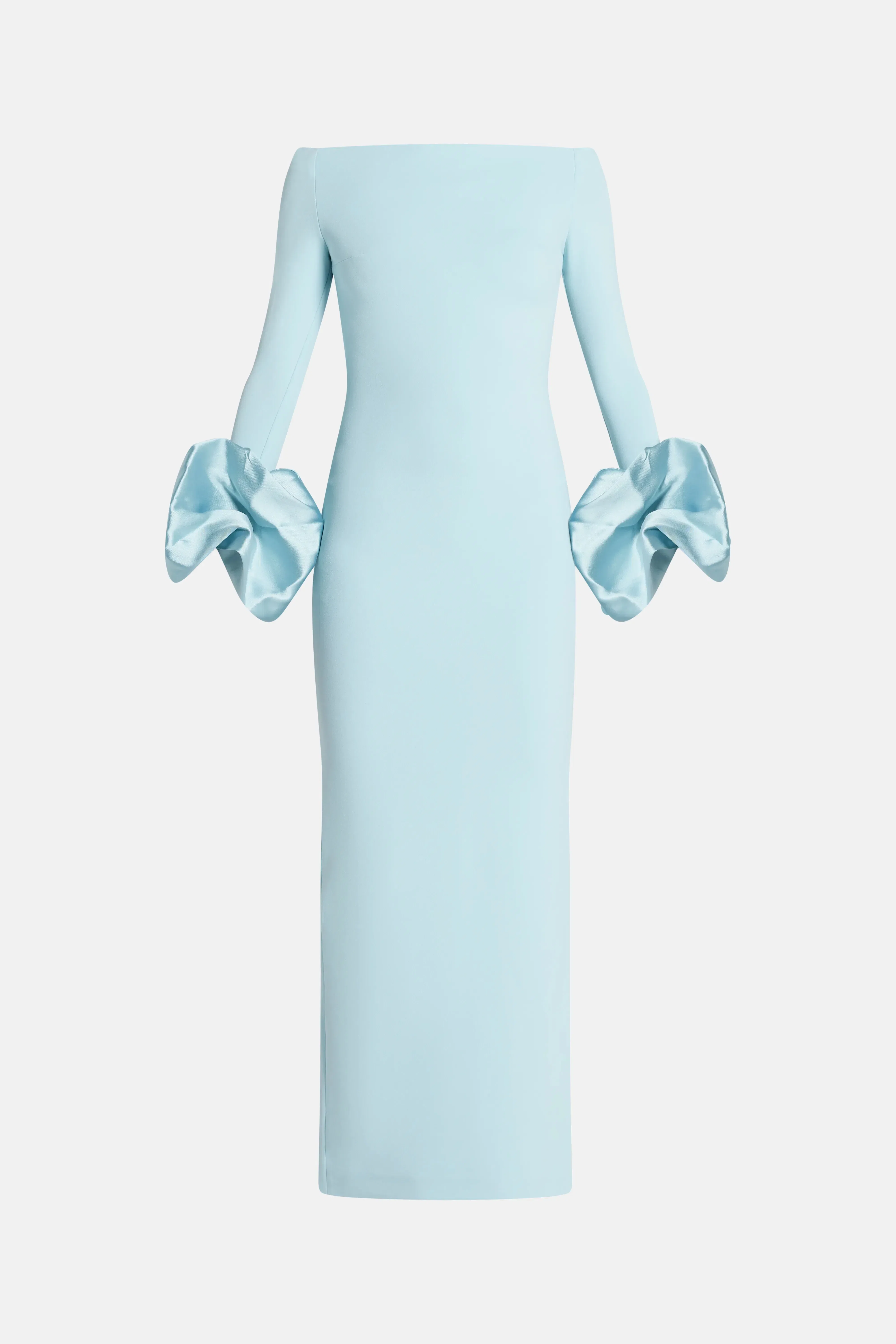 Solace London Talia Off Shoulder Evening Dress in Blue
