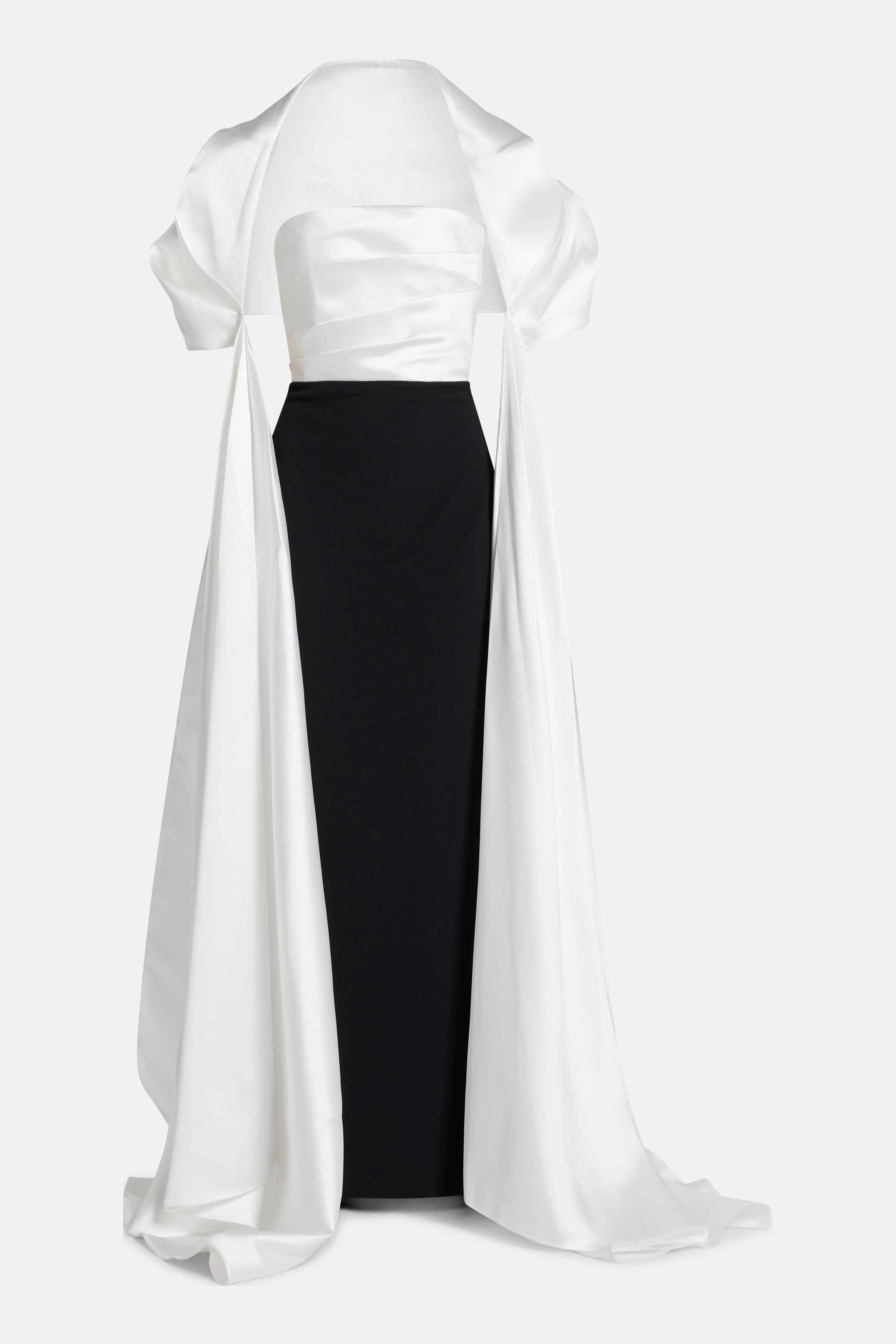 Solace London Vera Maxi Dress in Black and White