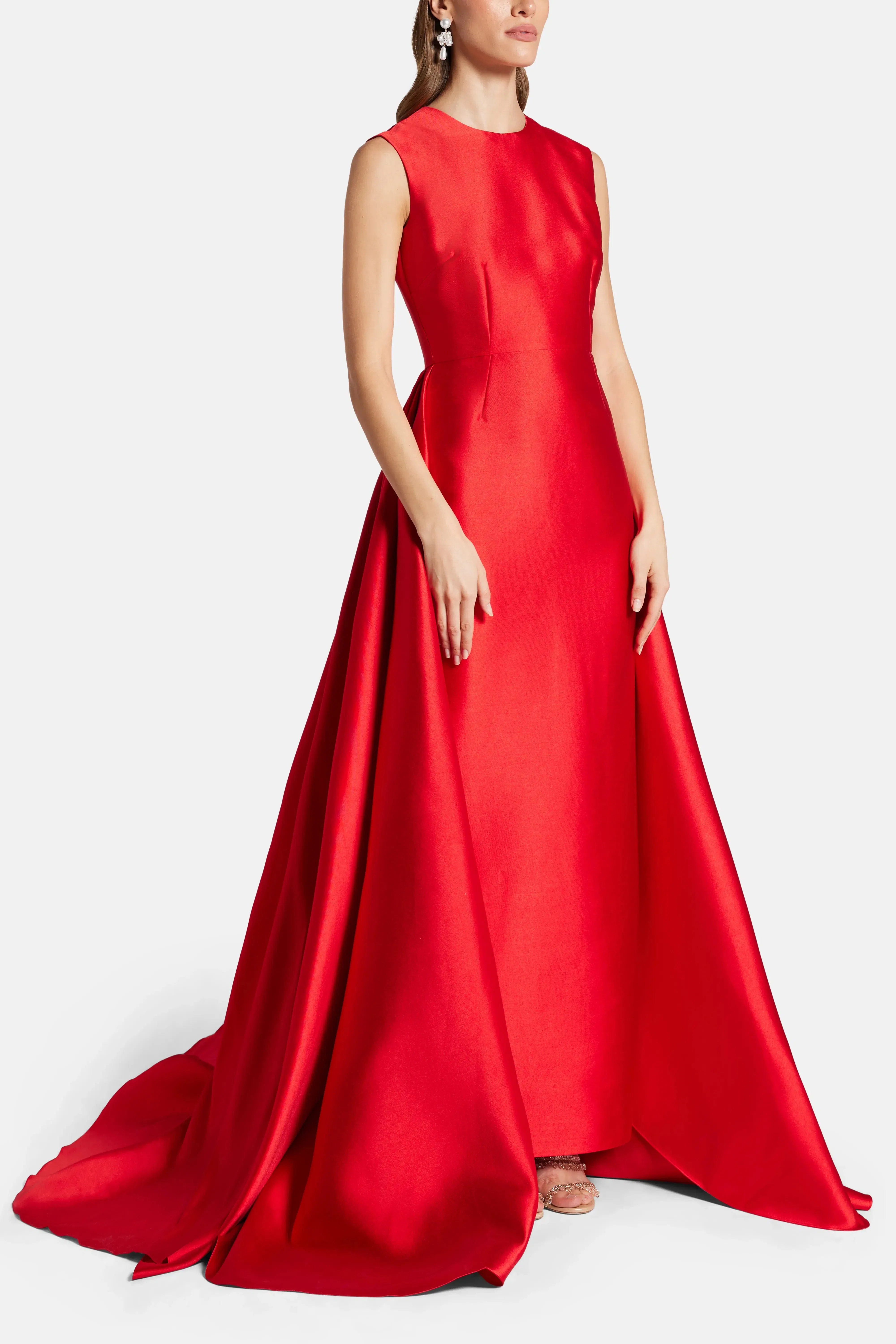 Solace London Larsen Sleeveless Evening Gown Red