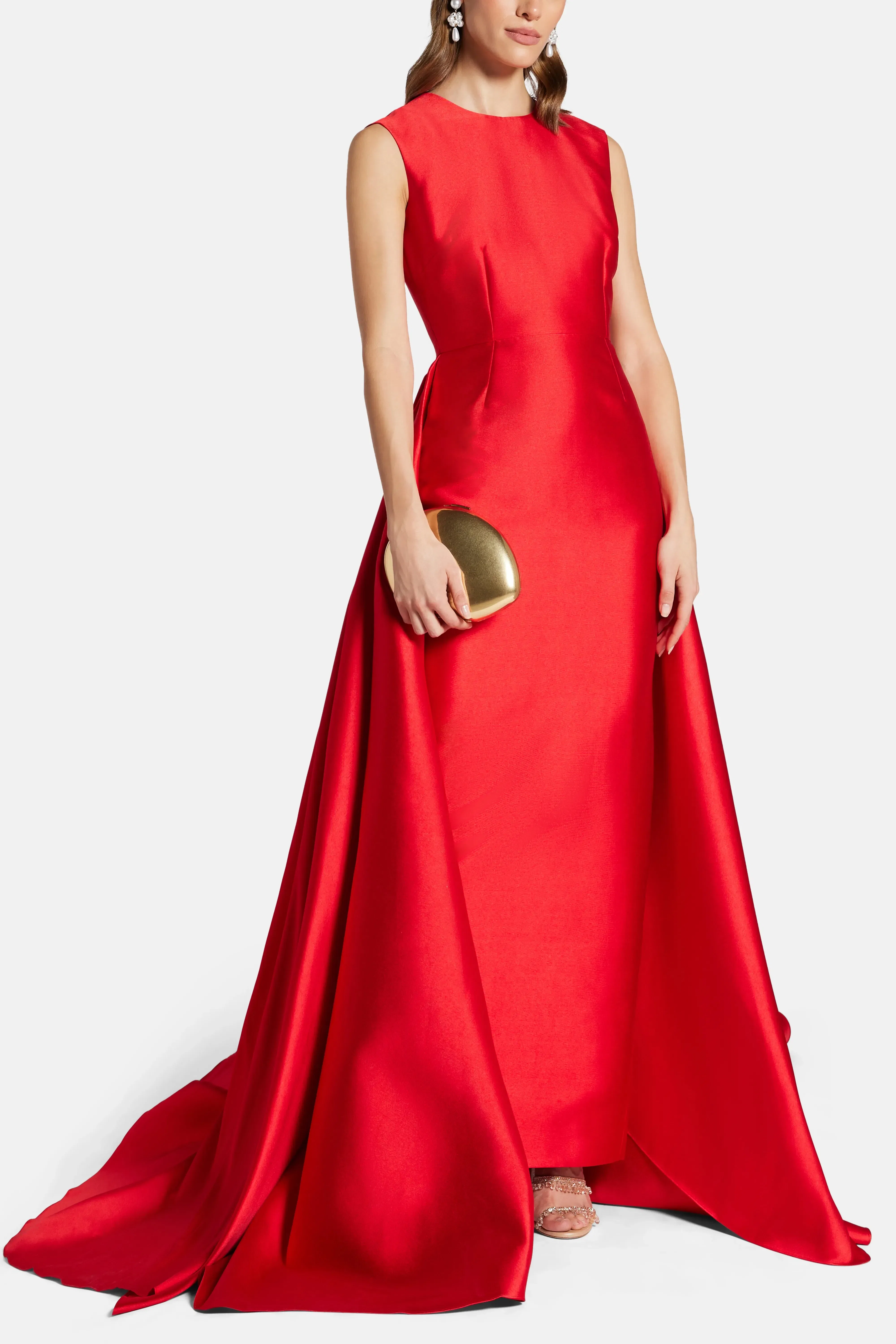 Solace London Larsen Sleeveless Evening Gown Red