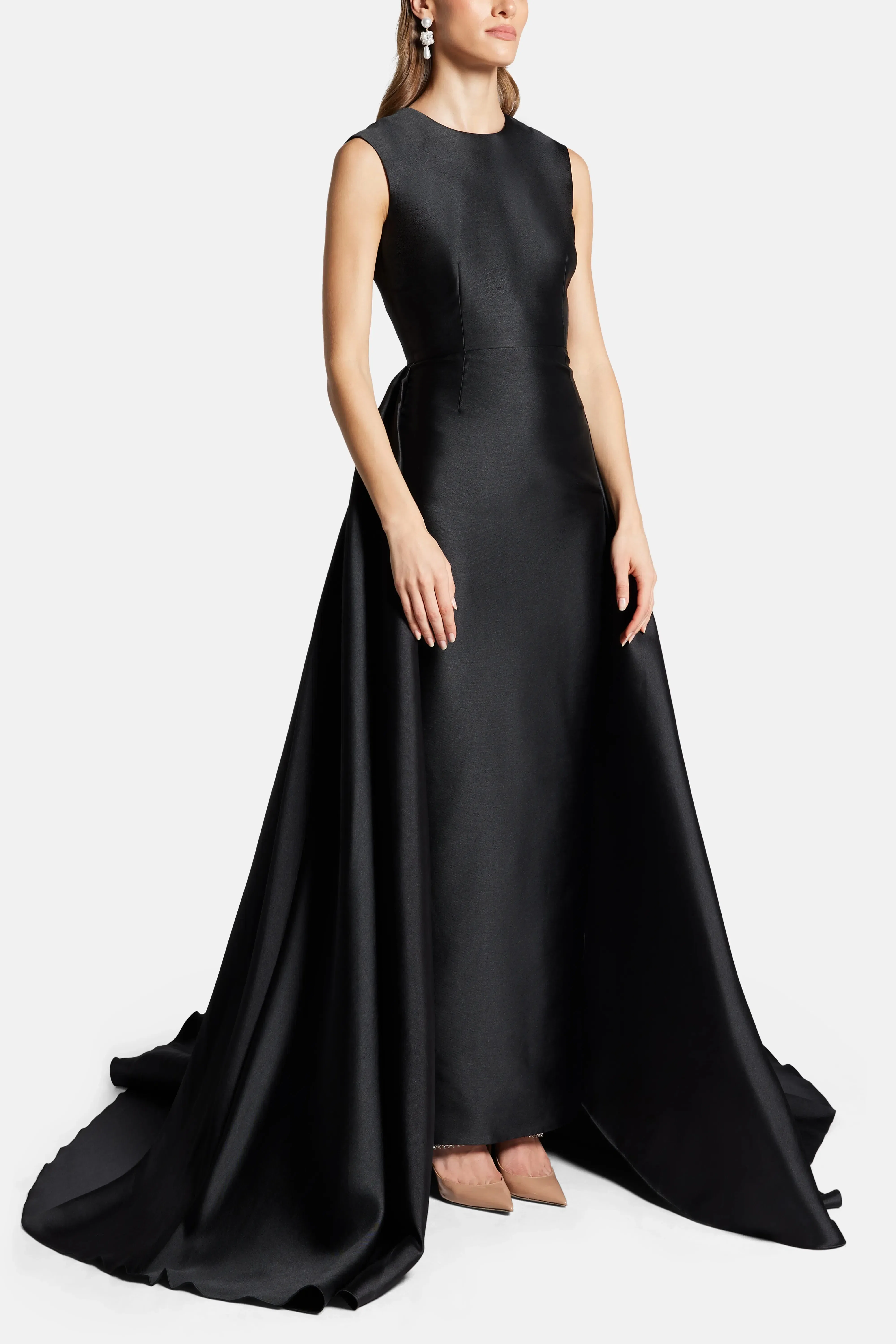 Solace London Larsen Sleeveless Evening Dress in Black