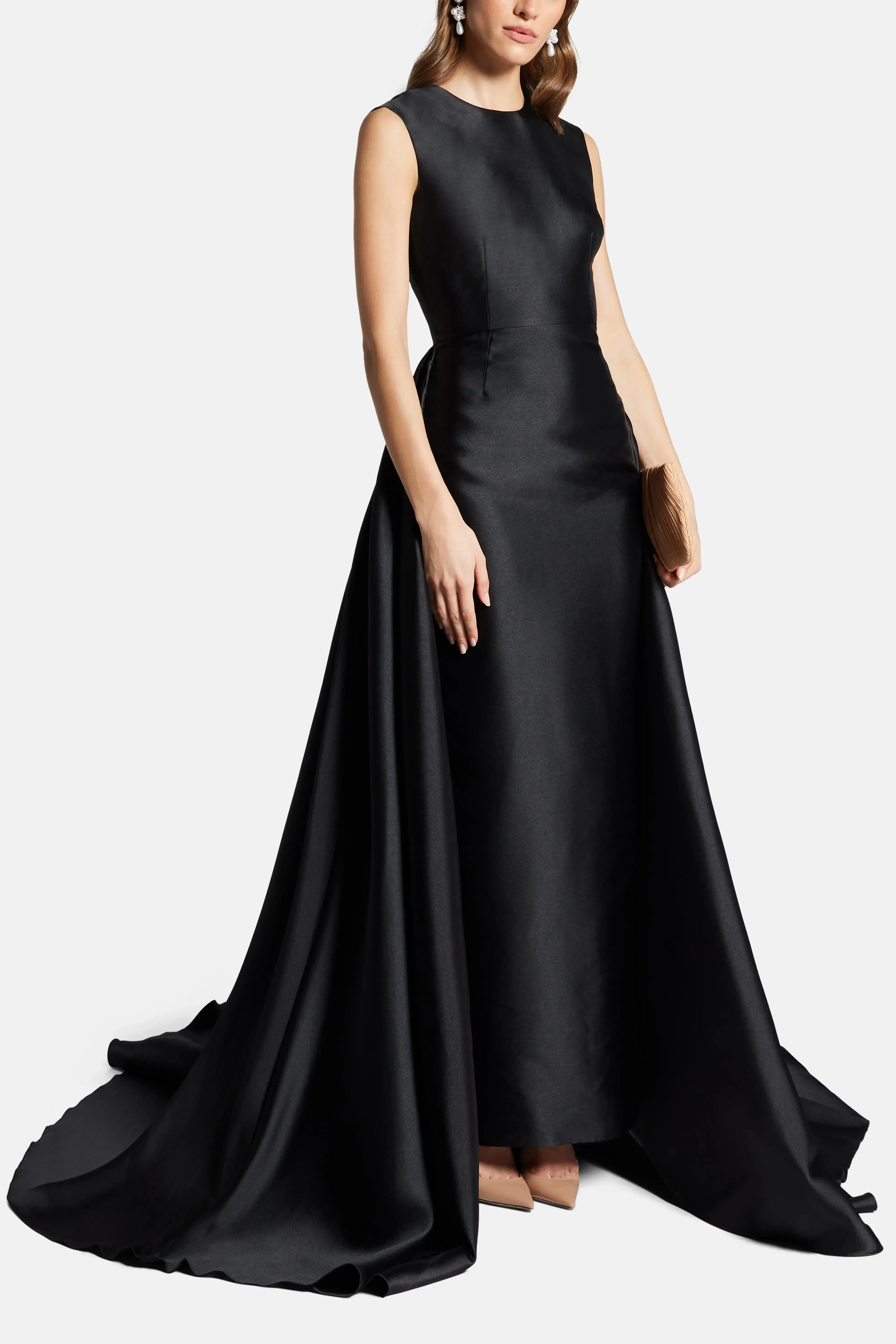 Solace London Larsen Sleeveless Evening Dress in Black