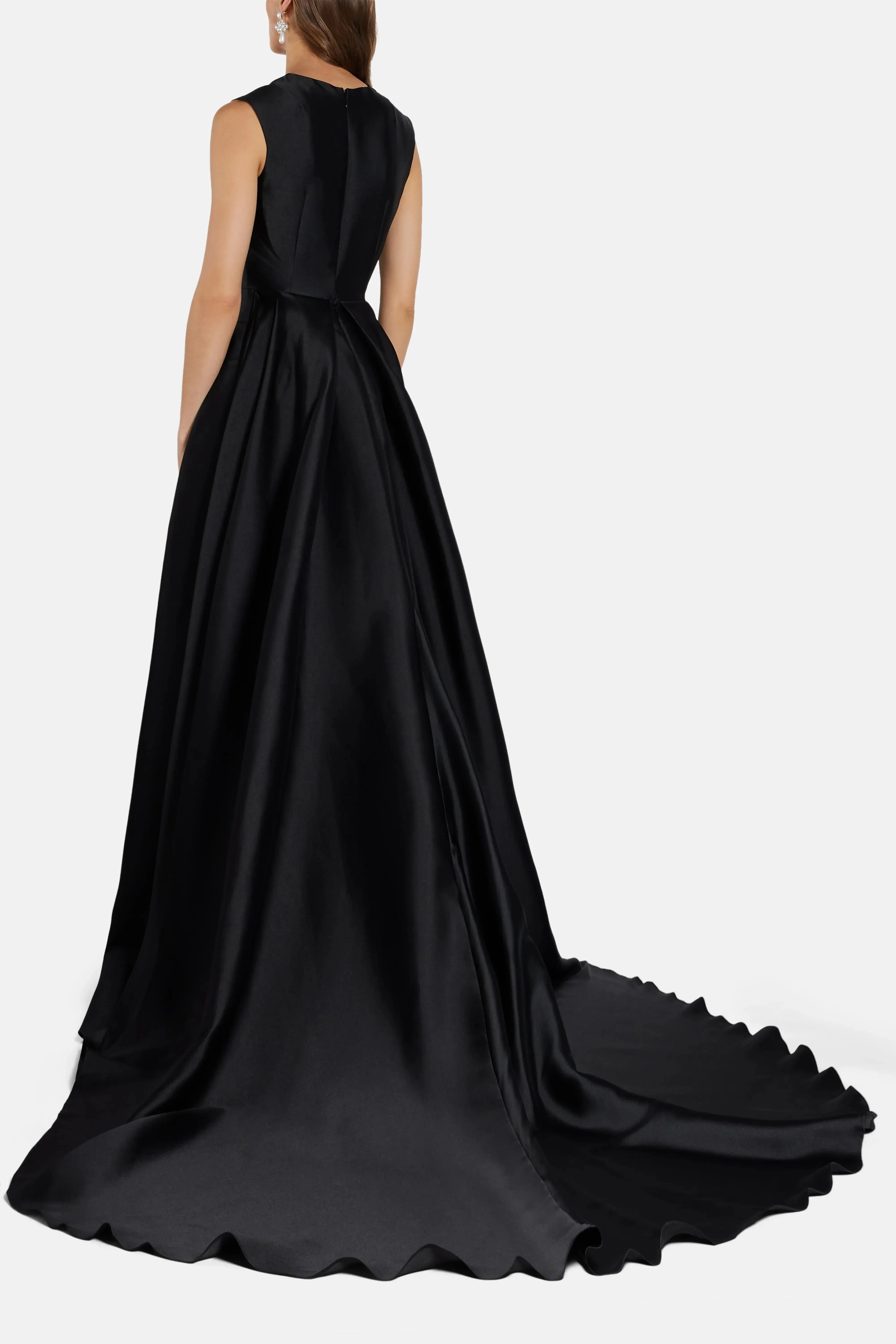Solace London Larsen Sleeveless Evening Dress in Black
