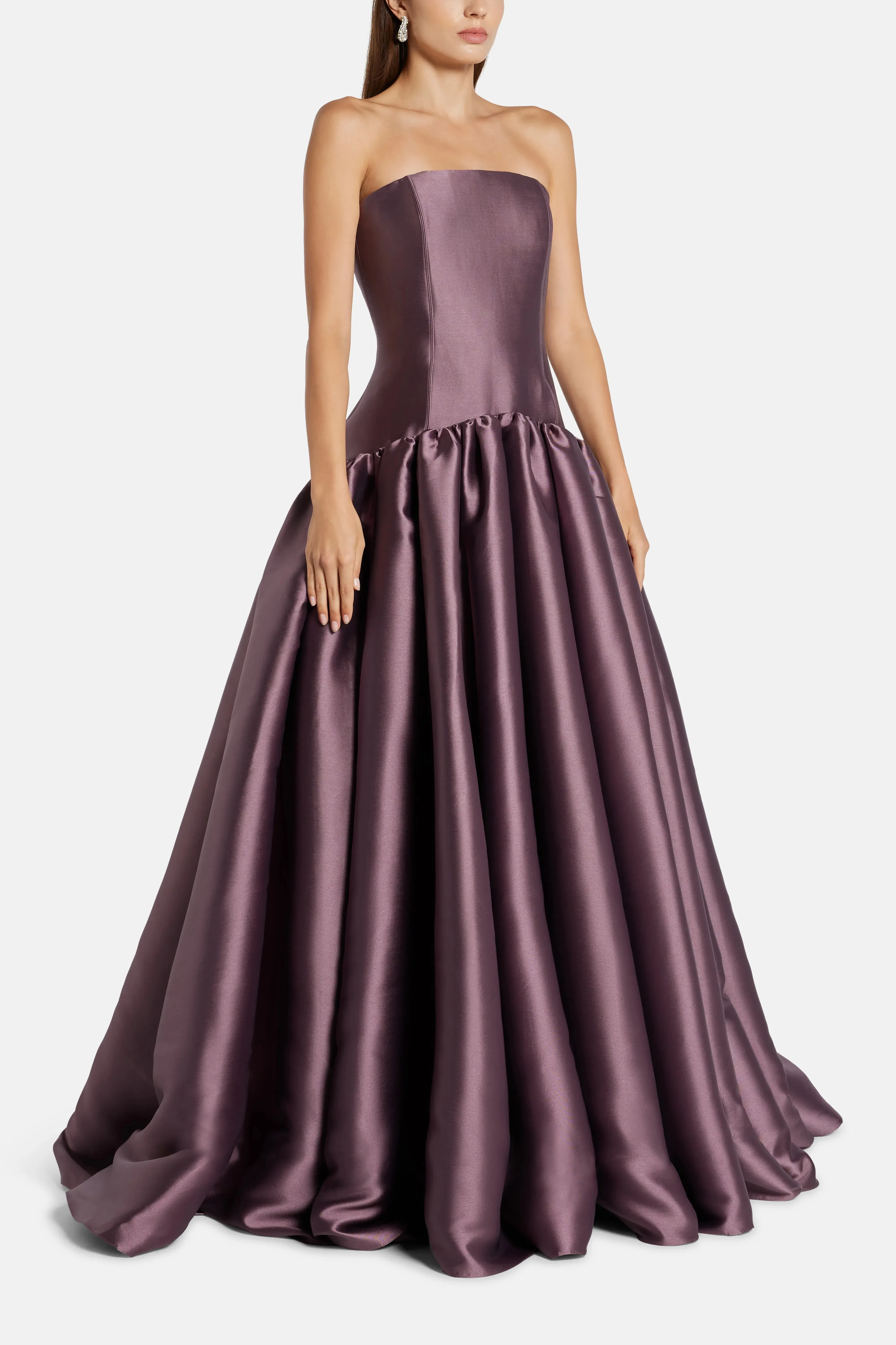 Solace London Cassia Strapless Maxi Dress in Purple