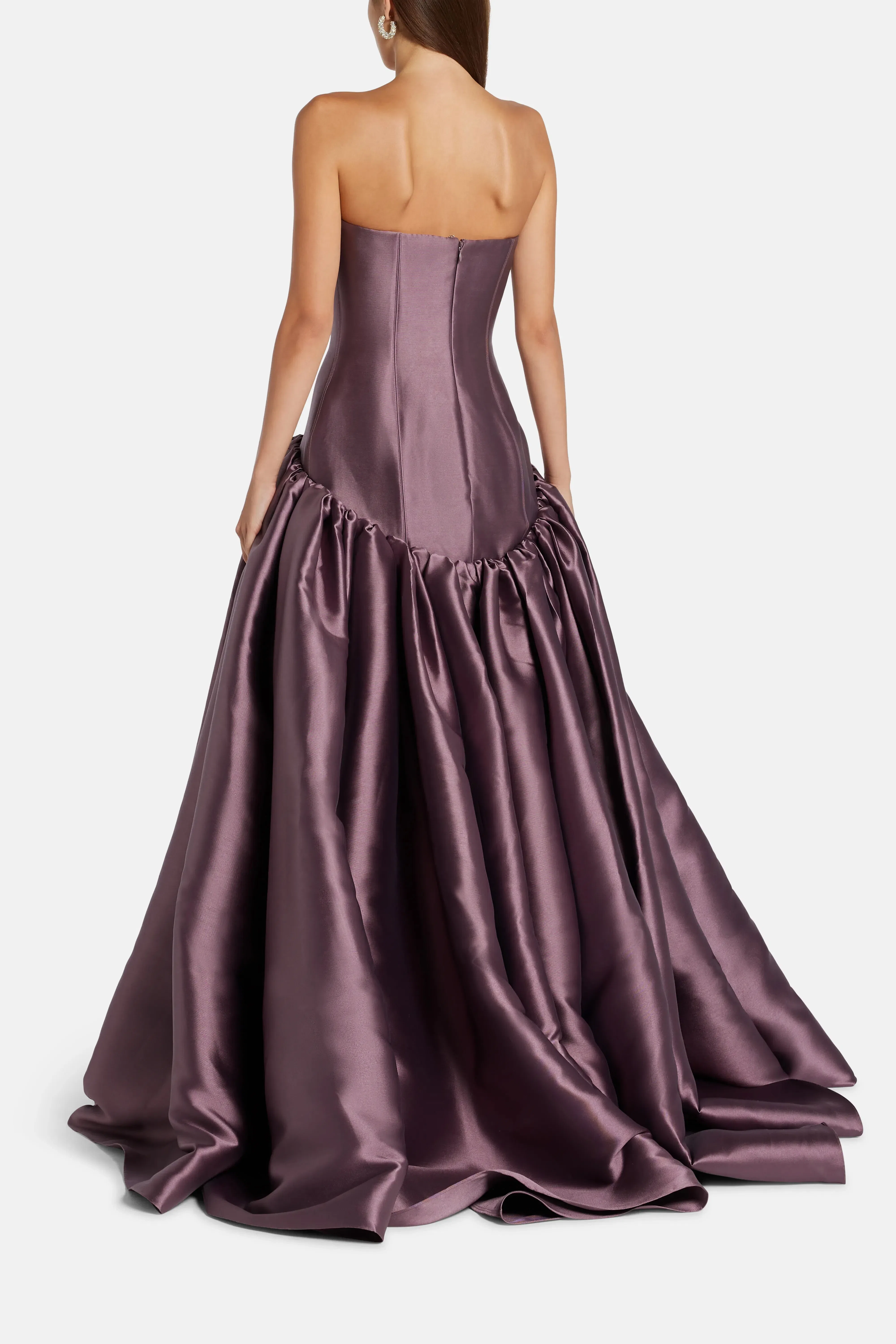 Solace London Cassia Strapless Maxi Dress in Purple