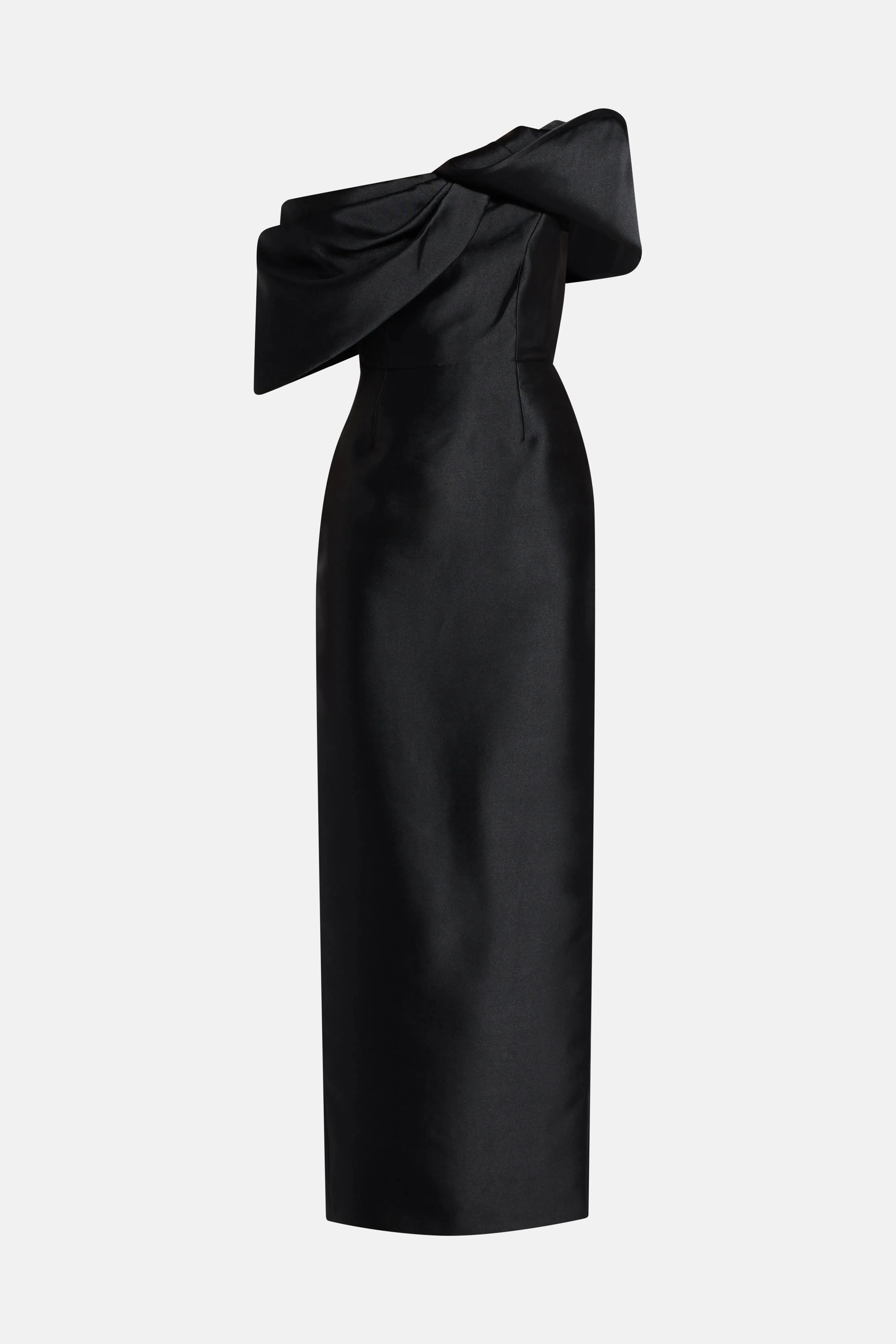 Solace London Davina One Shoulder Evening Dress in Black