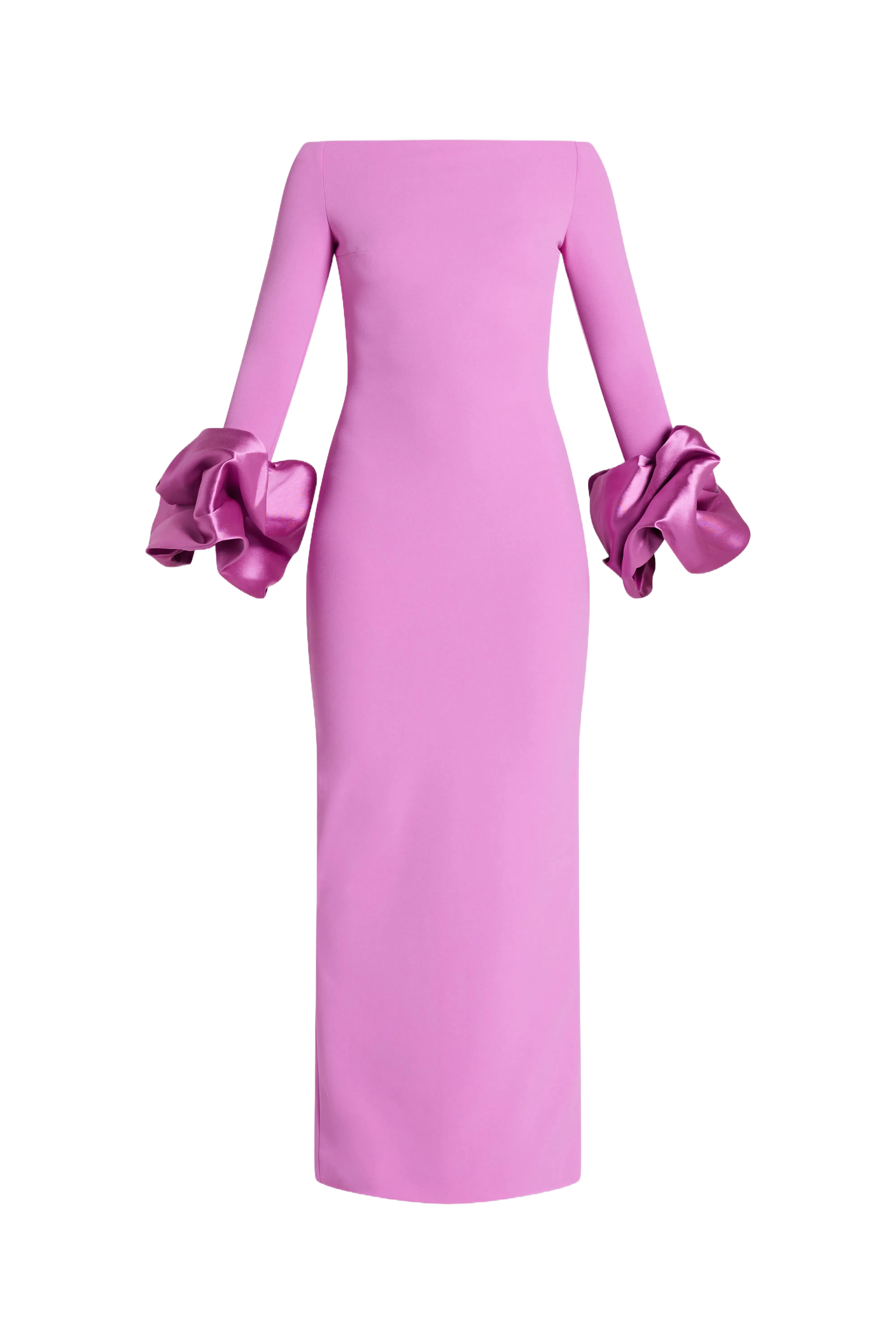 Solace London Talia Off Shoulder Evening Dress in Pink