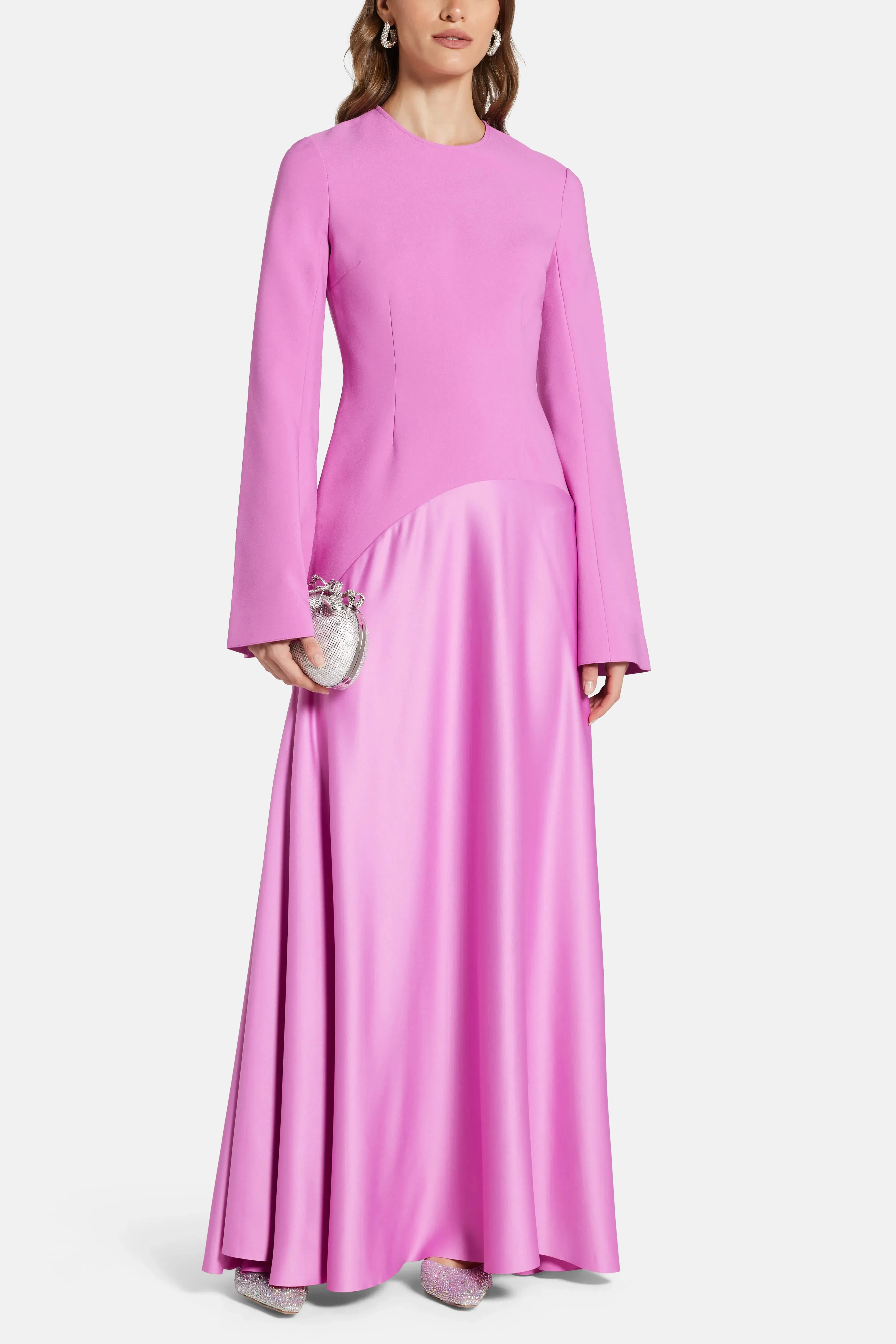 Solace London Storm Evening Dress in Pink
