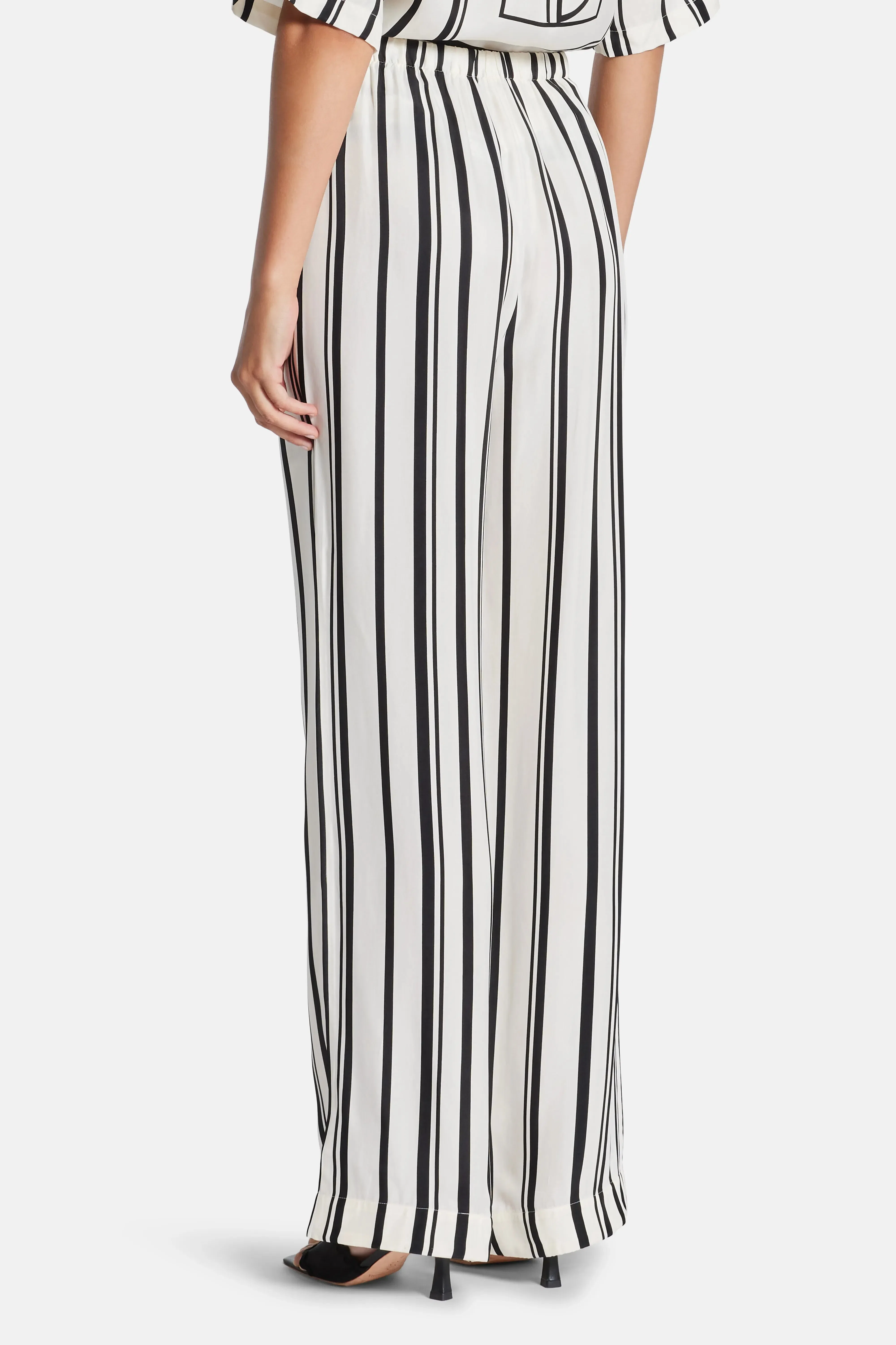 ANINE BING Elain Wide Legged Pants in White