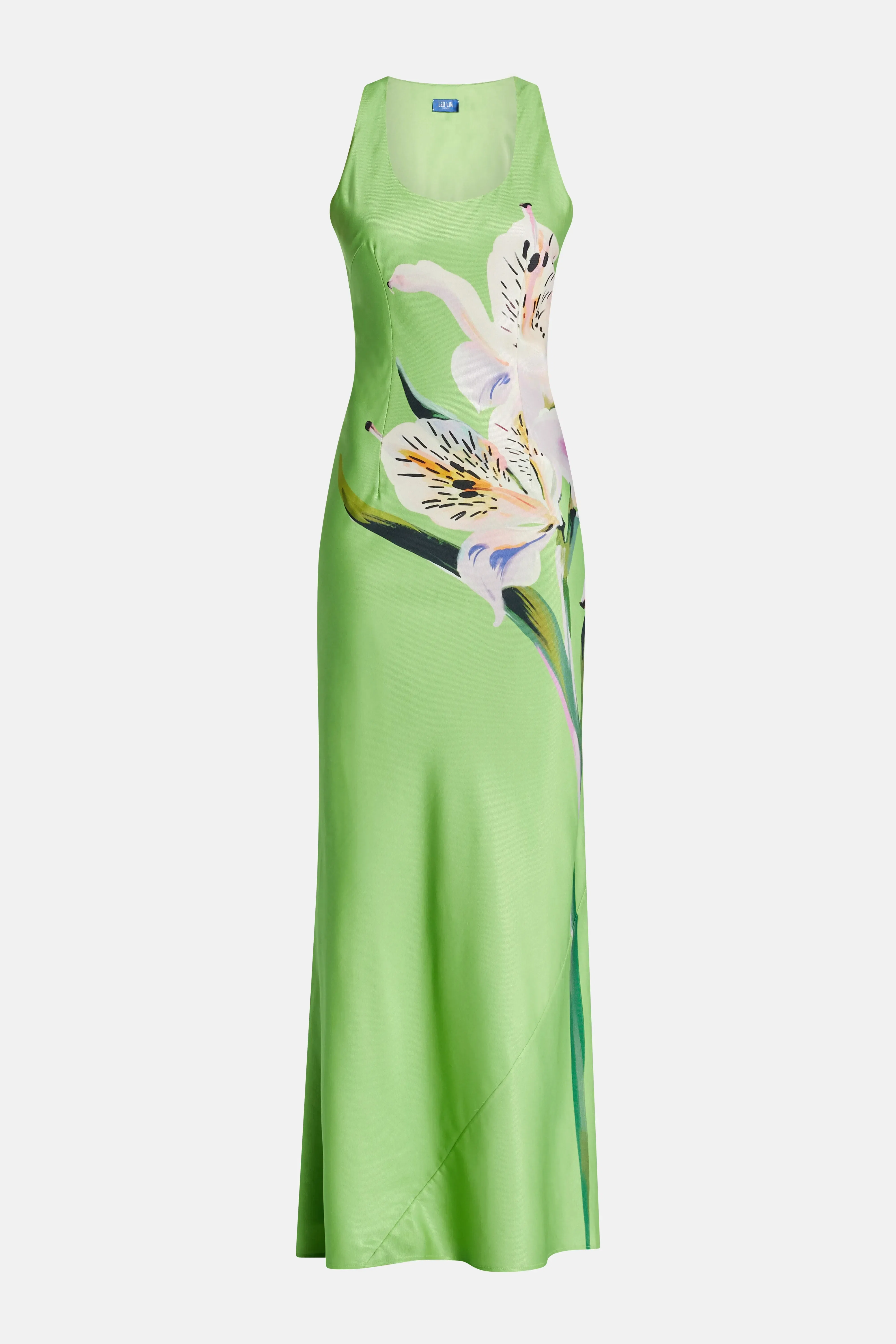 Leo Lin Helena Floral Sleeveless Maxi Dress In Green