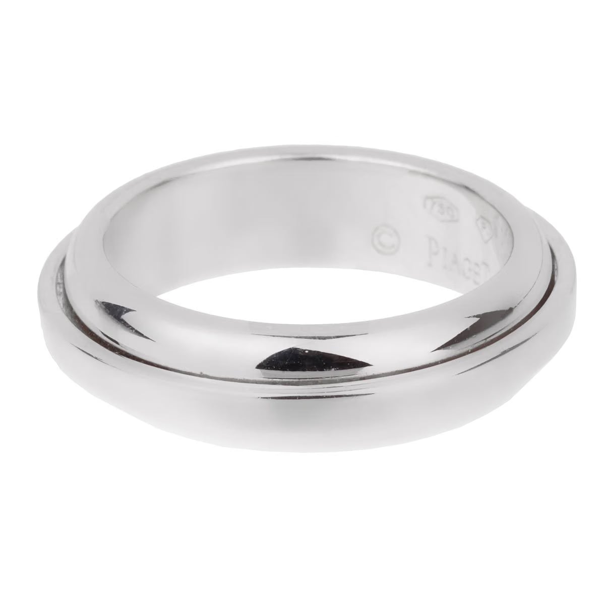 Piaget Possession Turning 18k White Gold Band Ring Sz 6