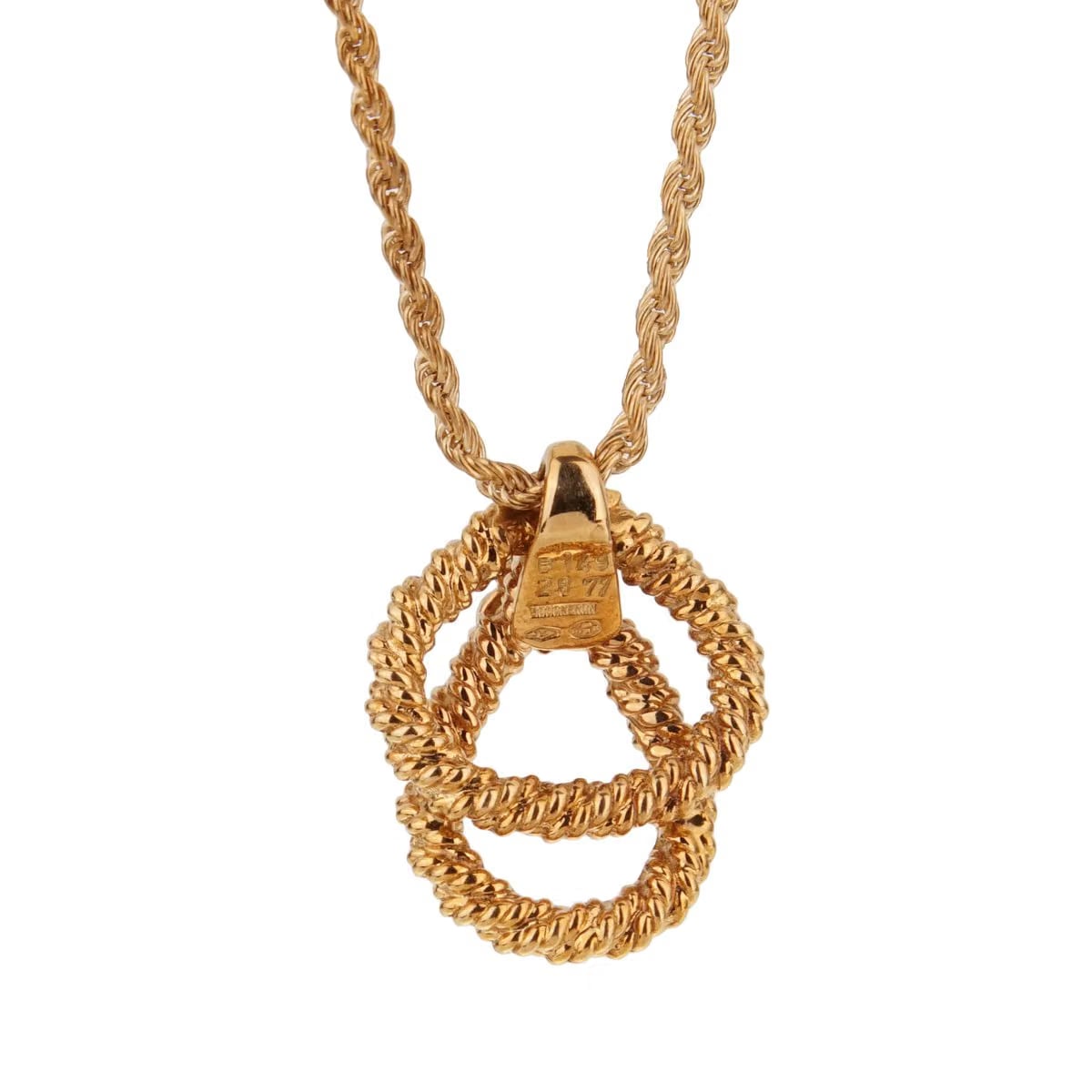Boucheron Vintage Diamond 18k Yellow Gold Pendant Necklace