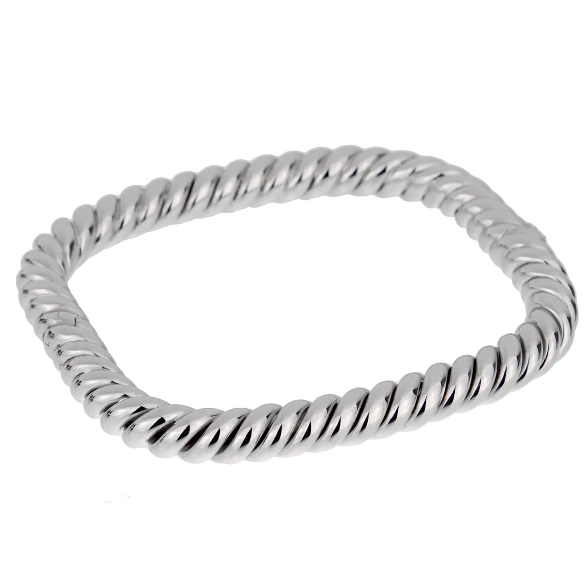 Van Cleef & Arpels Van Cleef Arpels Braided 18k White Gold Bangle Bracelet