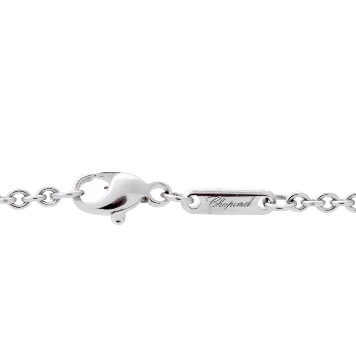 Chopard Diamond Tassel Drop 18k White Gold Sautoir Pendant Necklace