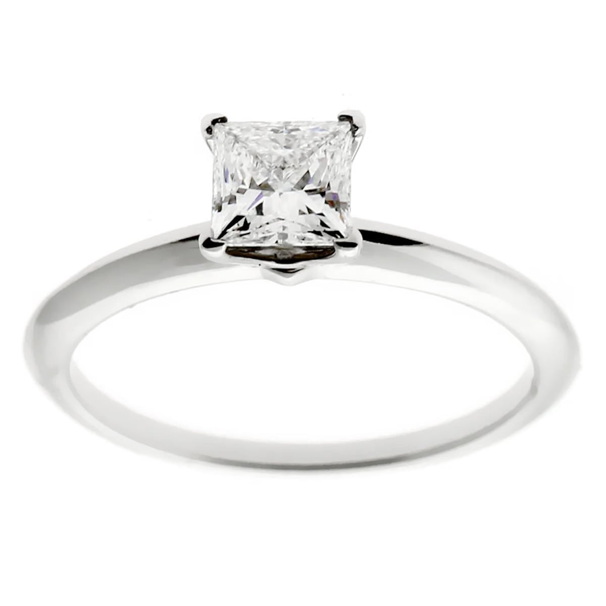 Tiffany & Co Princess Cut Platinum Diamond Engagement Ring