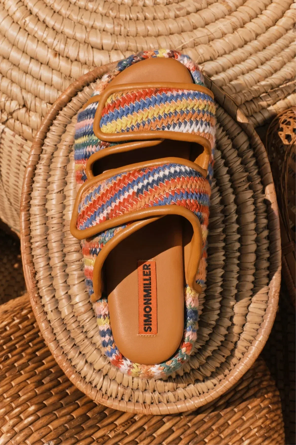 Simon Miller Cro Multicolor Flat Sandals in Yellow