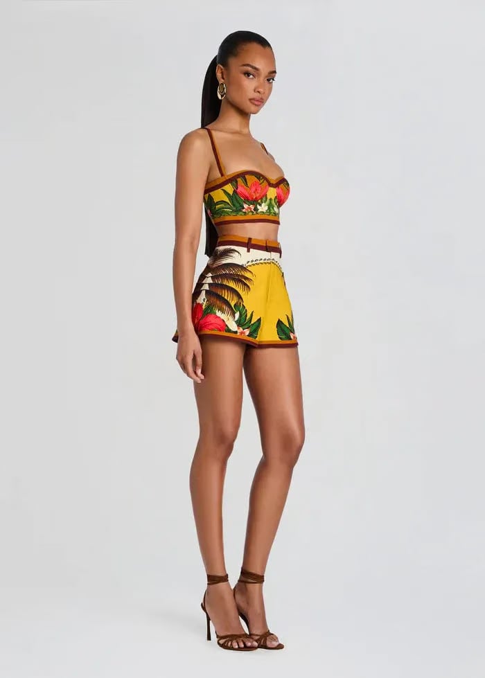 Retrofete Tansie Jardim Botanico Shorts in White