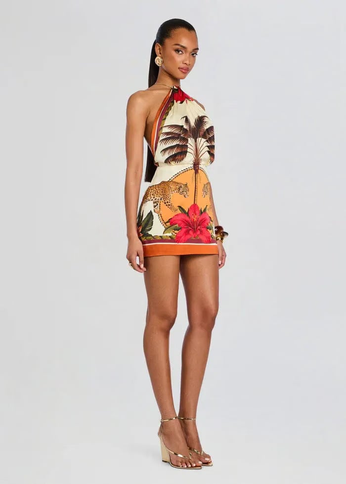 Retrofete Cymbeline Jardim Botanico Sleeveless Mini Dress in White