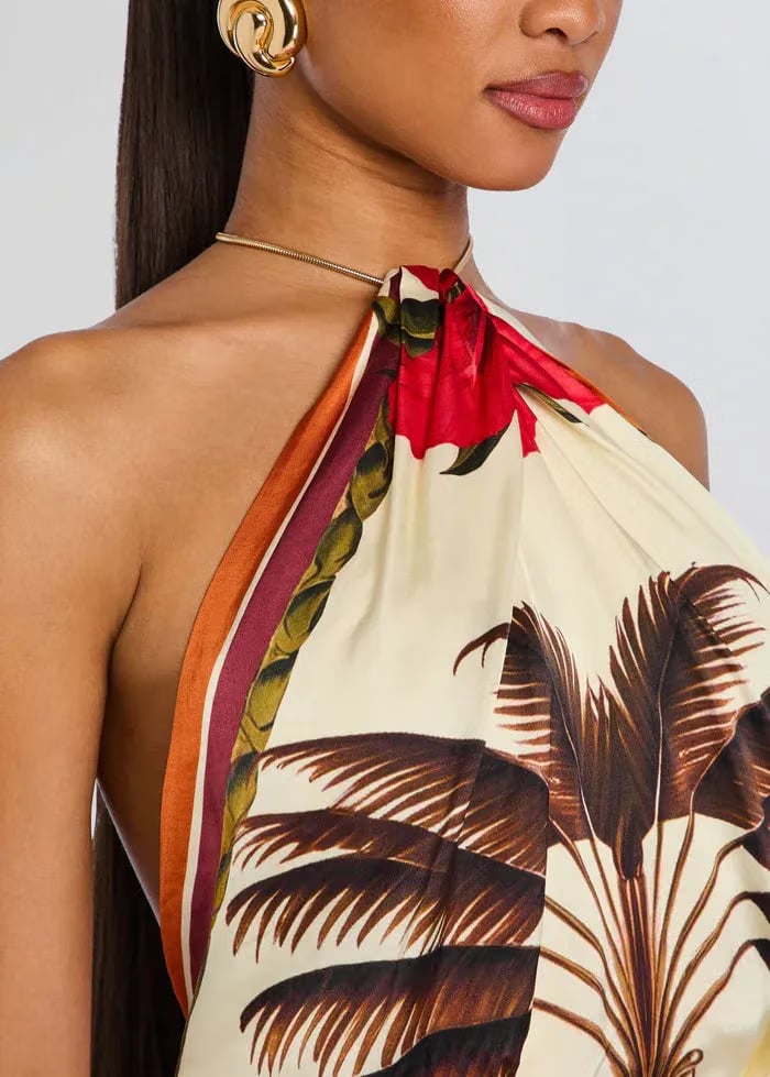 Retrofete Cymbeline Jardim Botanico Sleeveless Mini Dress in White