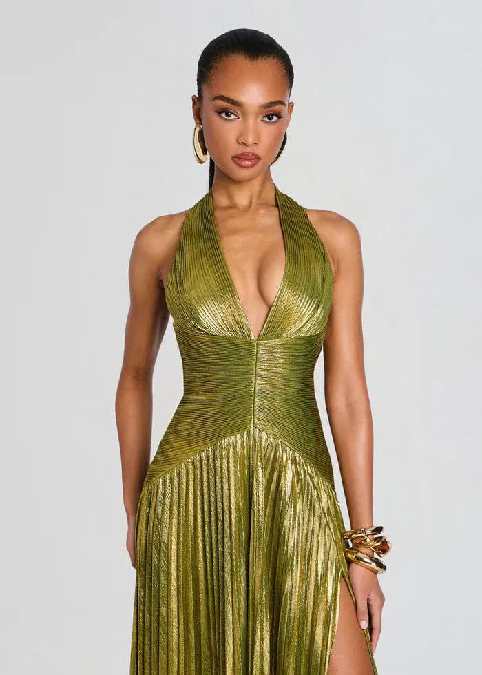 Retrofete Elanil Sleeveless Evening Dress in Green