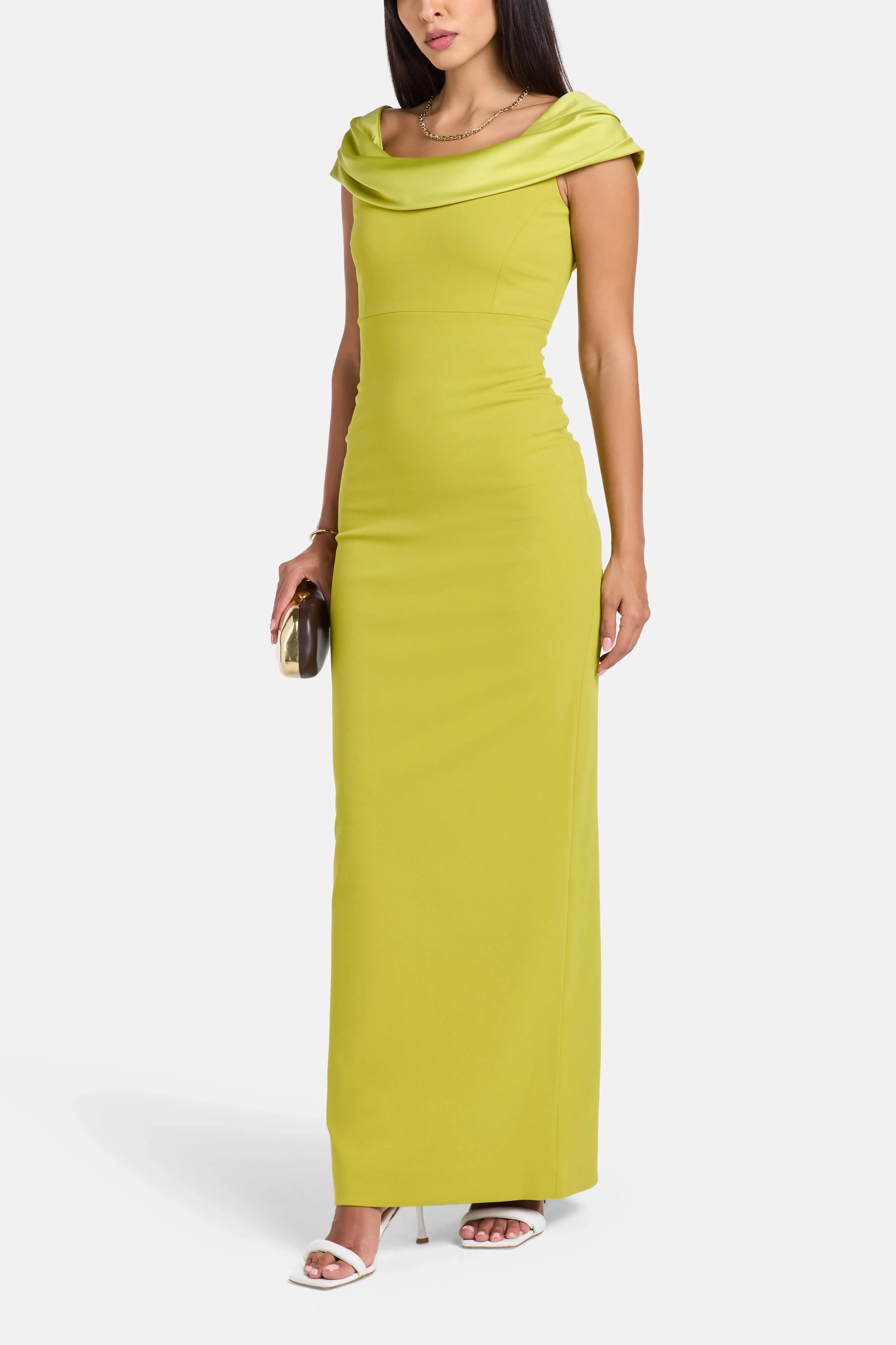 Solace London Adele Evening Dress in Green